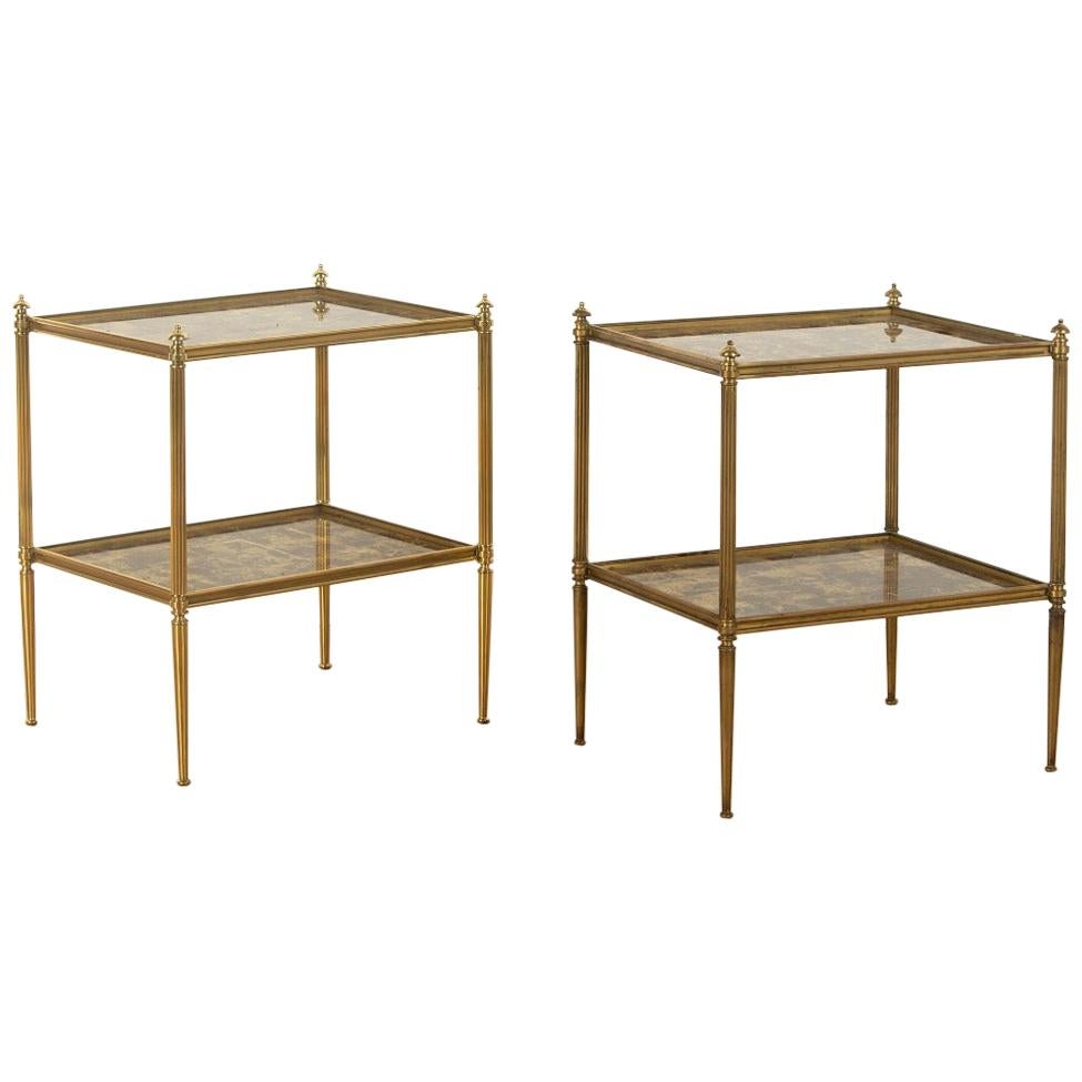 Pair of Brass End Tables