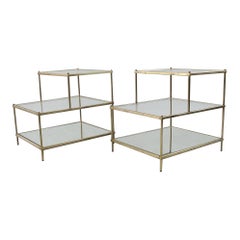 Coppia di tavolini in ottone