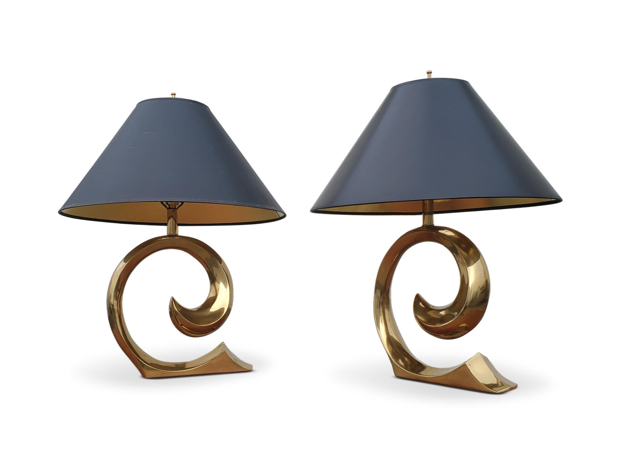 Pair of Brass Erwin Lambeth Table Lamps  For Sale 5