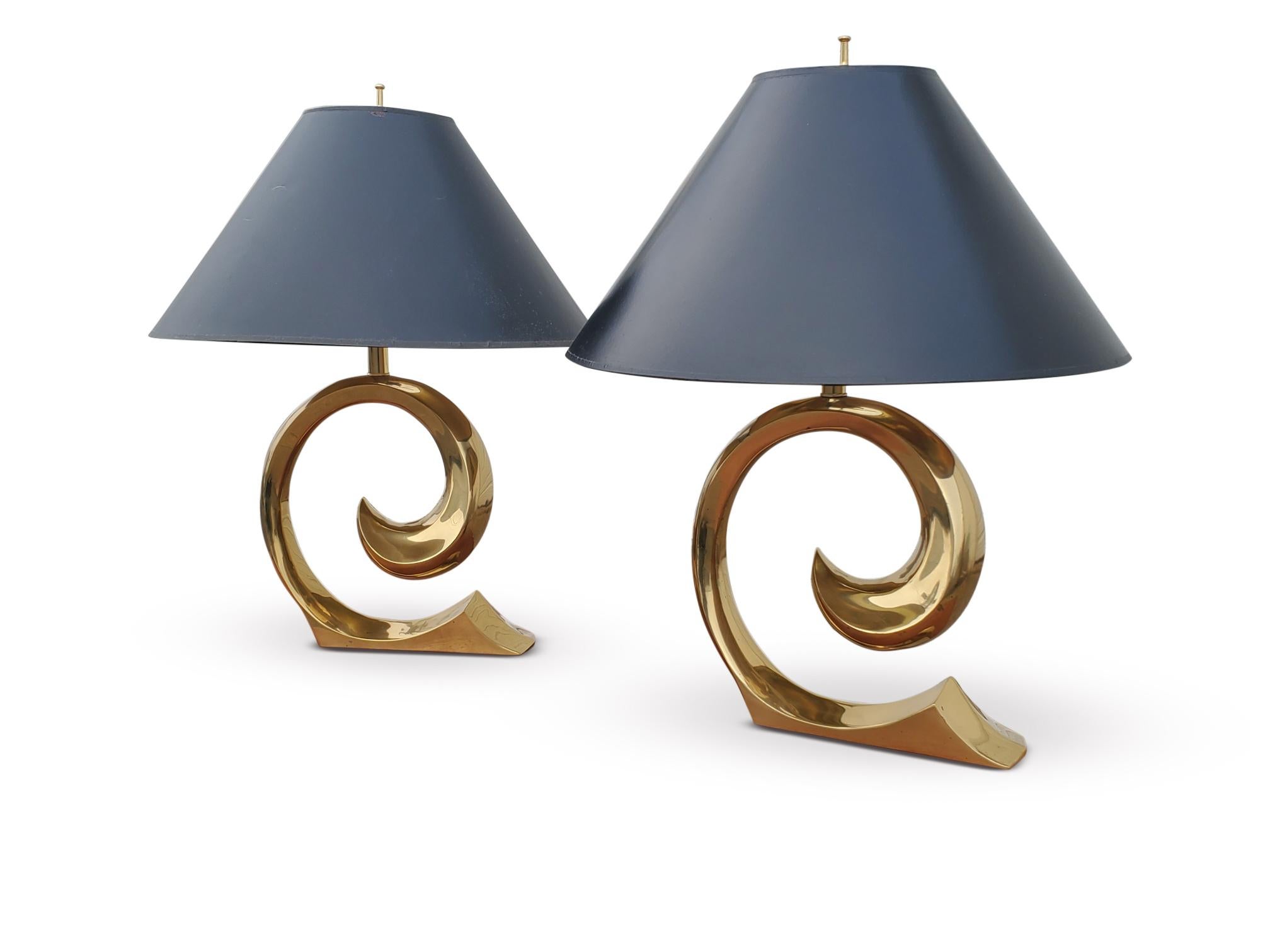 Pair of Brass Erwin Lambeth Table Lamps  For Sale 3