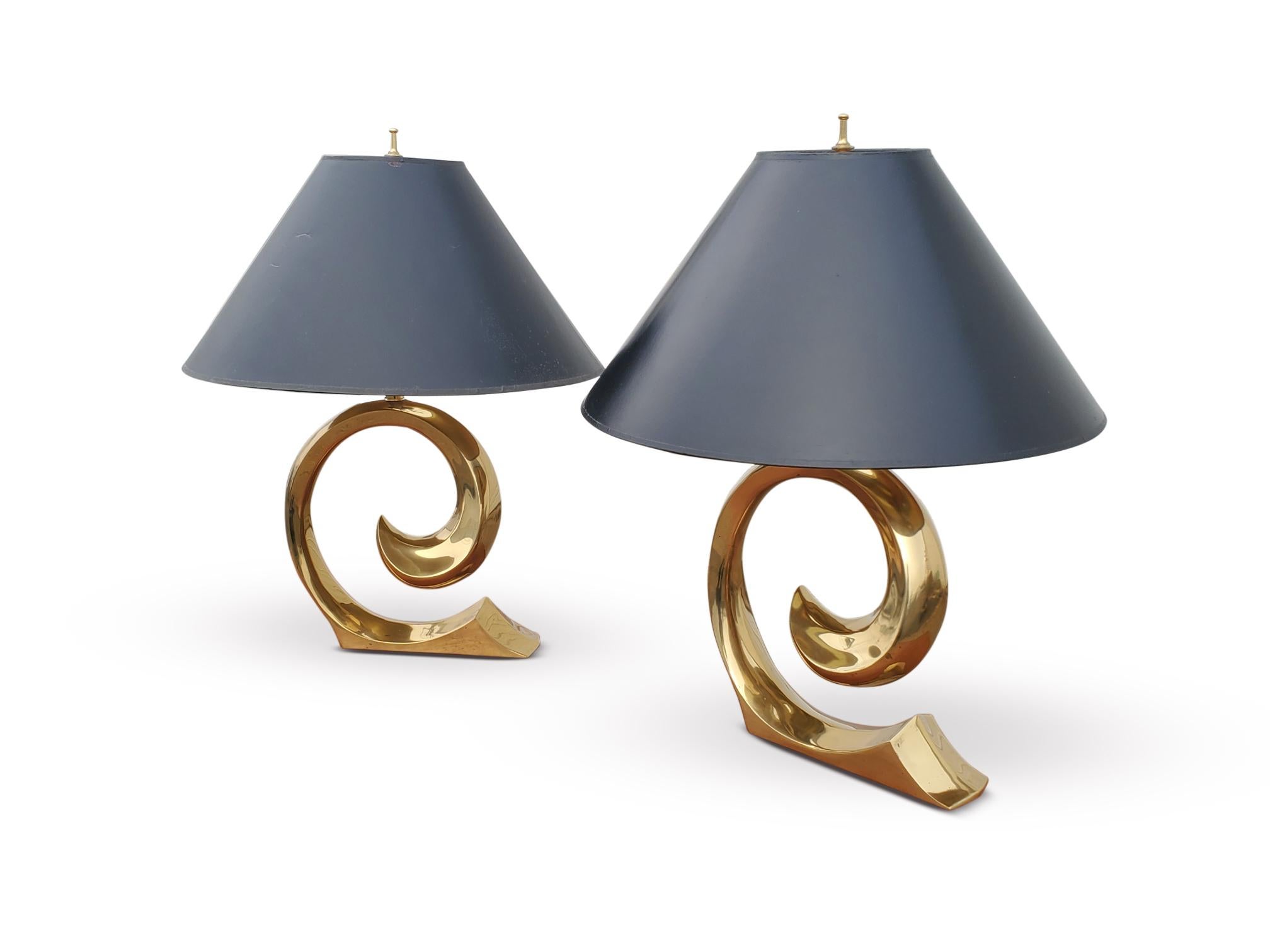 Pair of Brass Erwin Lambeth Table Lamps  For Sale 4