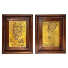 Pair of Brass Etchings