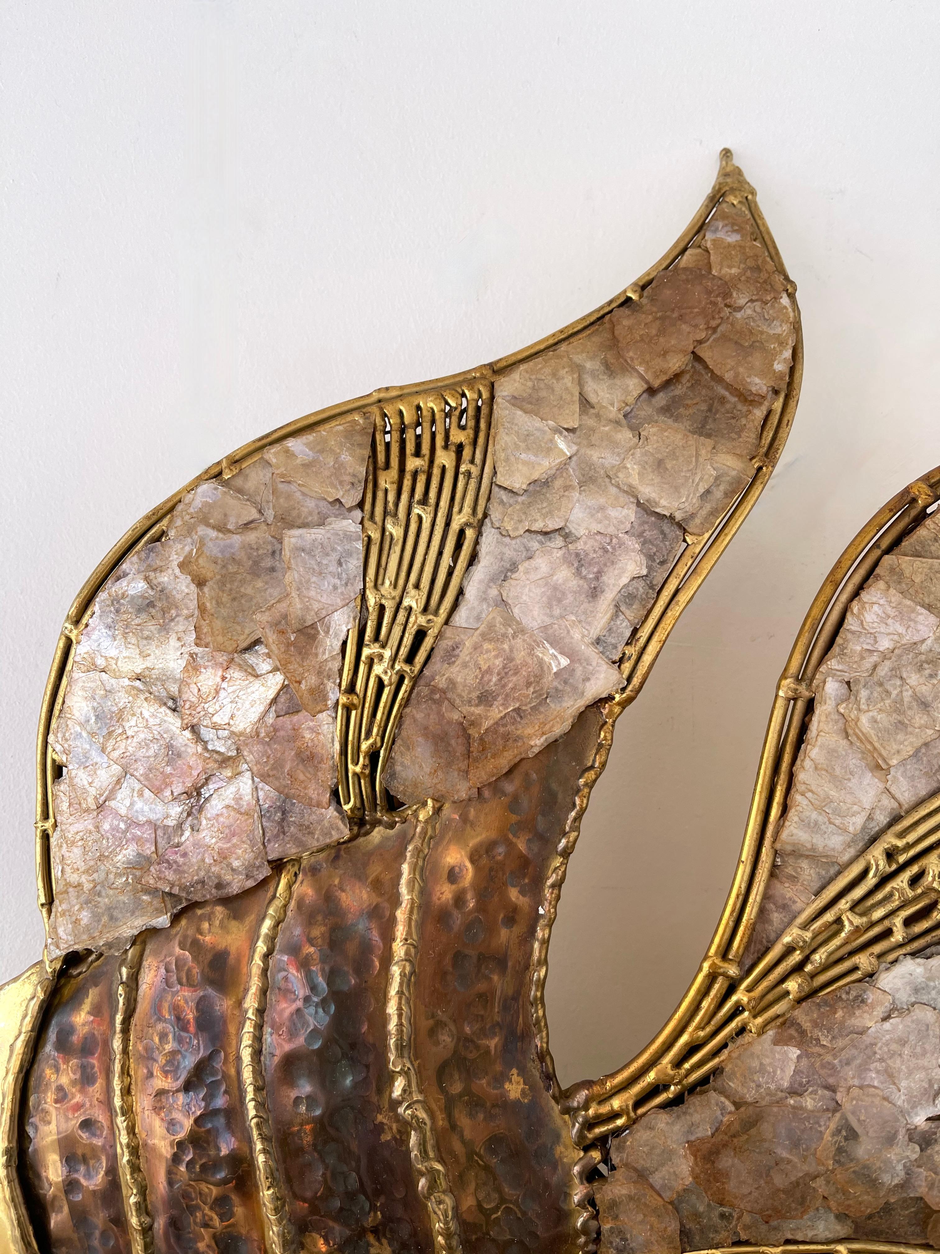 Pair of Brass Fish Sconces by Richard Faure for Maison Honoré, France, 1980s 6