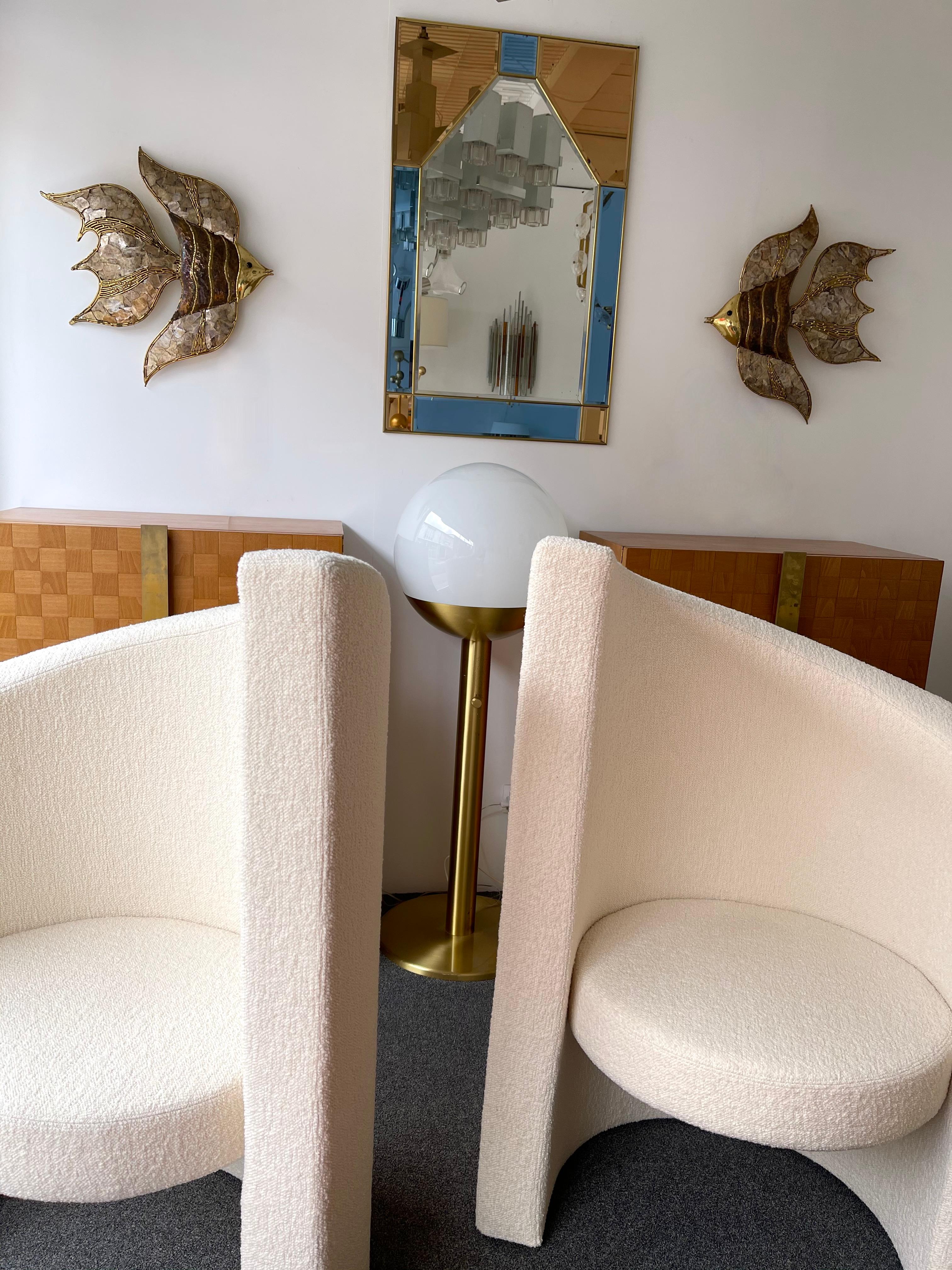 Pair of Brass Fish Sconces by Richard Faure for Maison Honoré, France, 1980s 7
