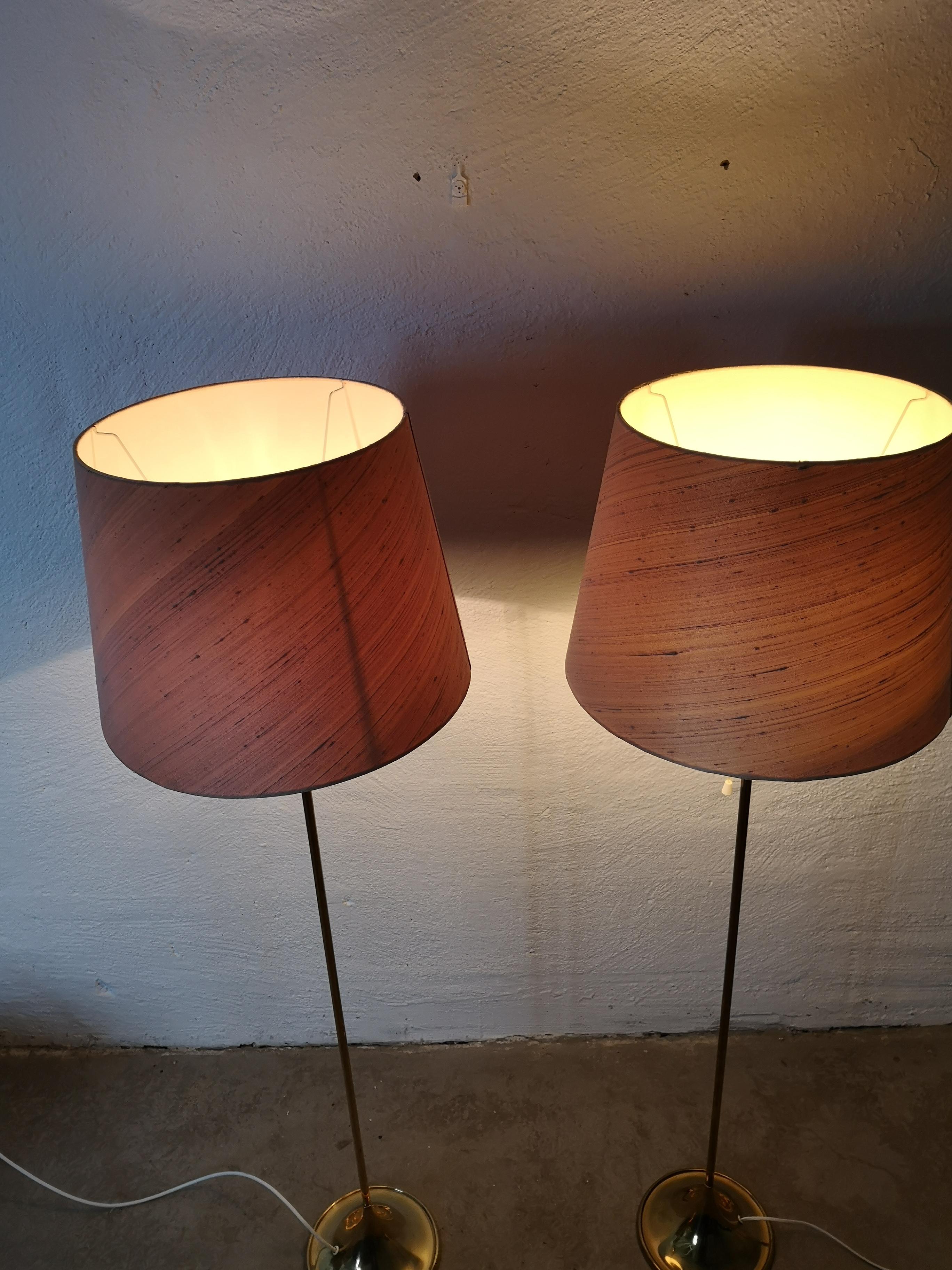 Pair of Brass Floor Lamps Bergboms G-025 4