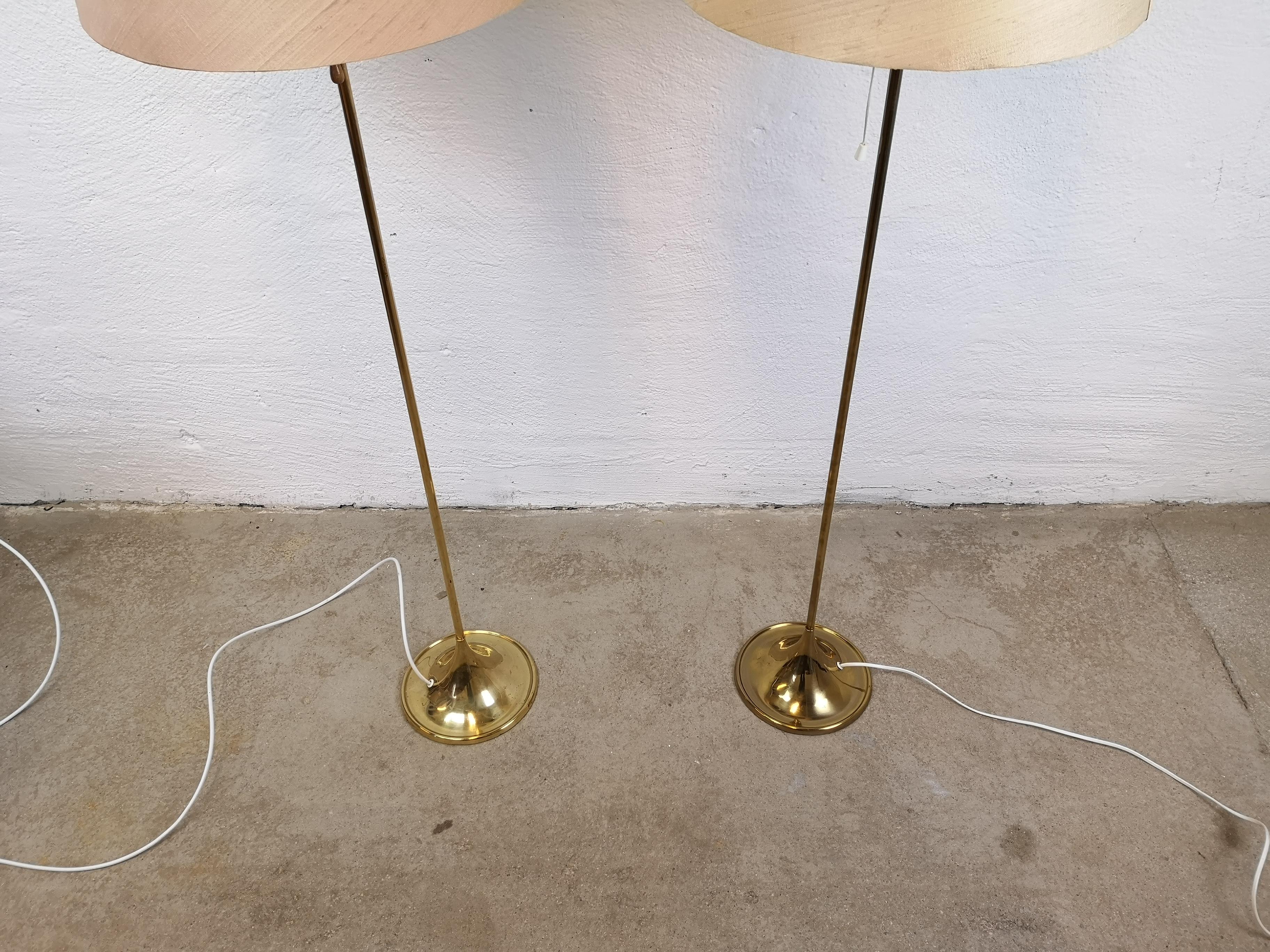 Pair of Brass Floor Lamps Bergboms G-025 1
