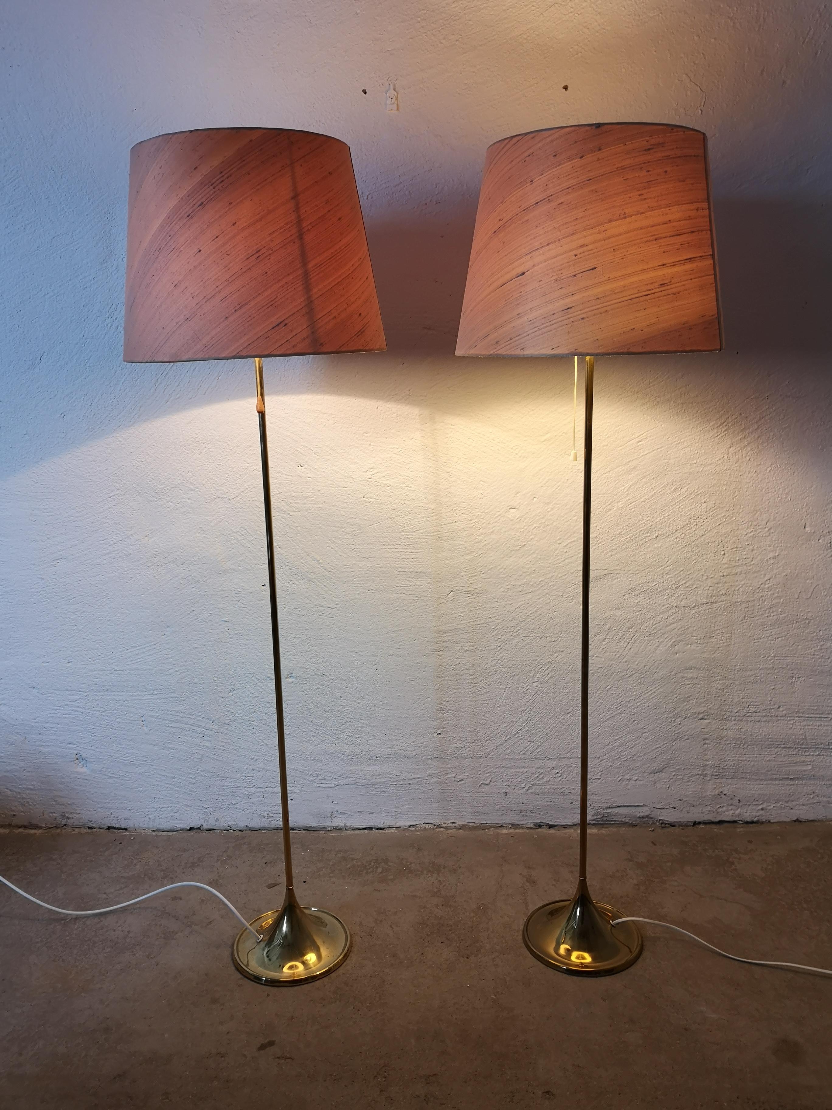 Pair of Brass Floor Lamps Bergboms G-025 2