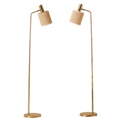 Coppia di lampade da terra in ottone, Bergboms, Svezia, anni '60