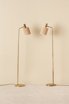 Coppia di lampade da terra in ottone, Bergboms, Svezia, anni 
60