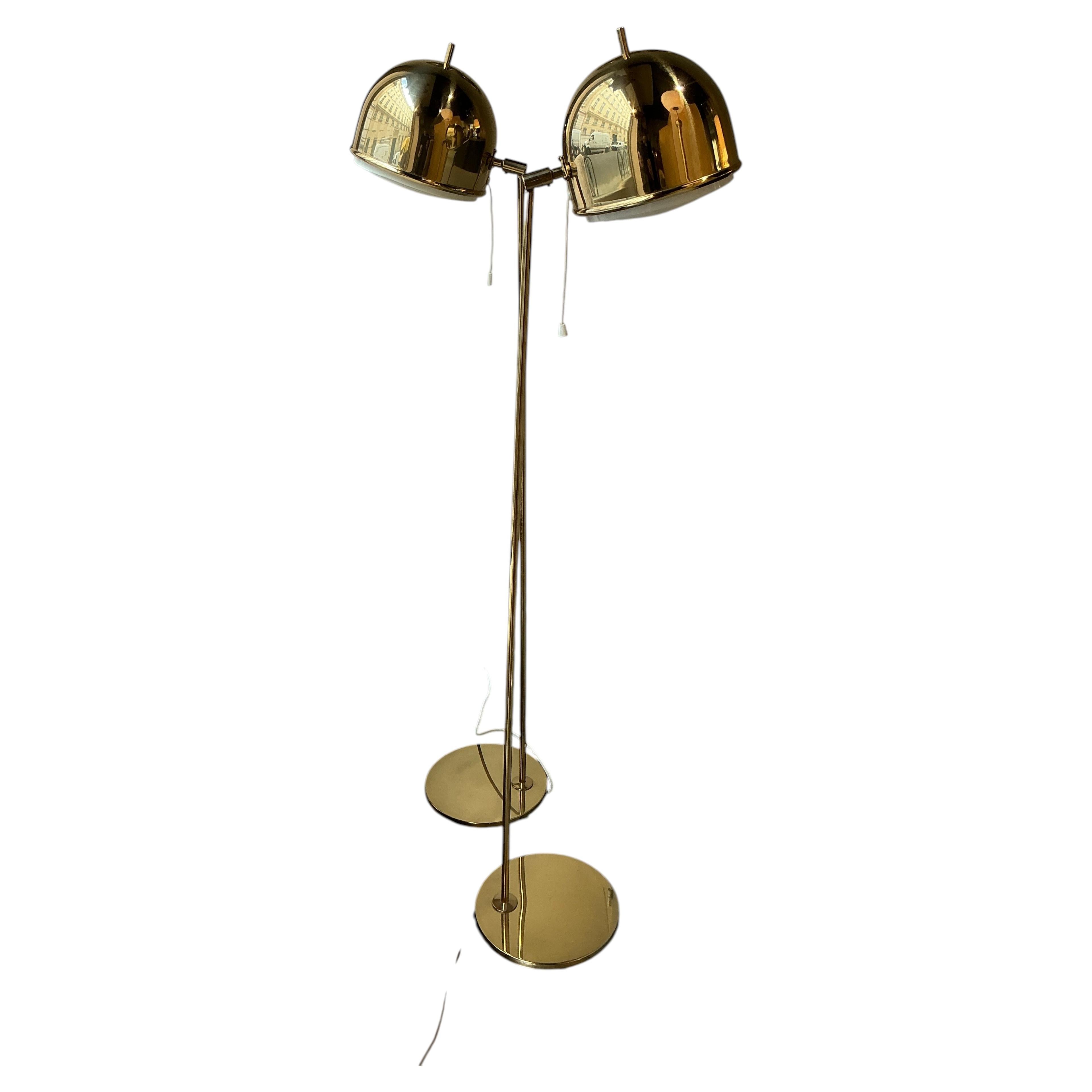 Paar Stehlampen aus Messing Bergboms Schweden 1970