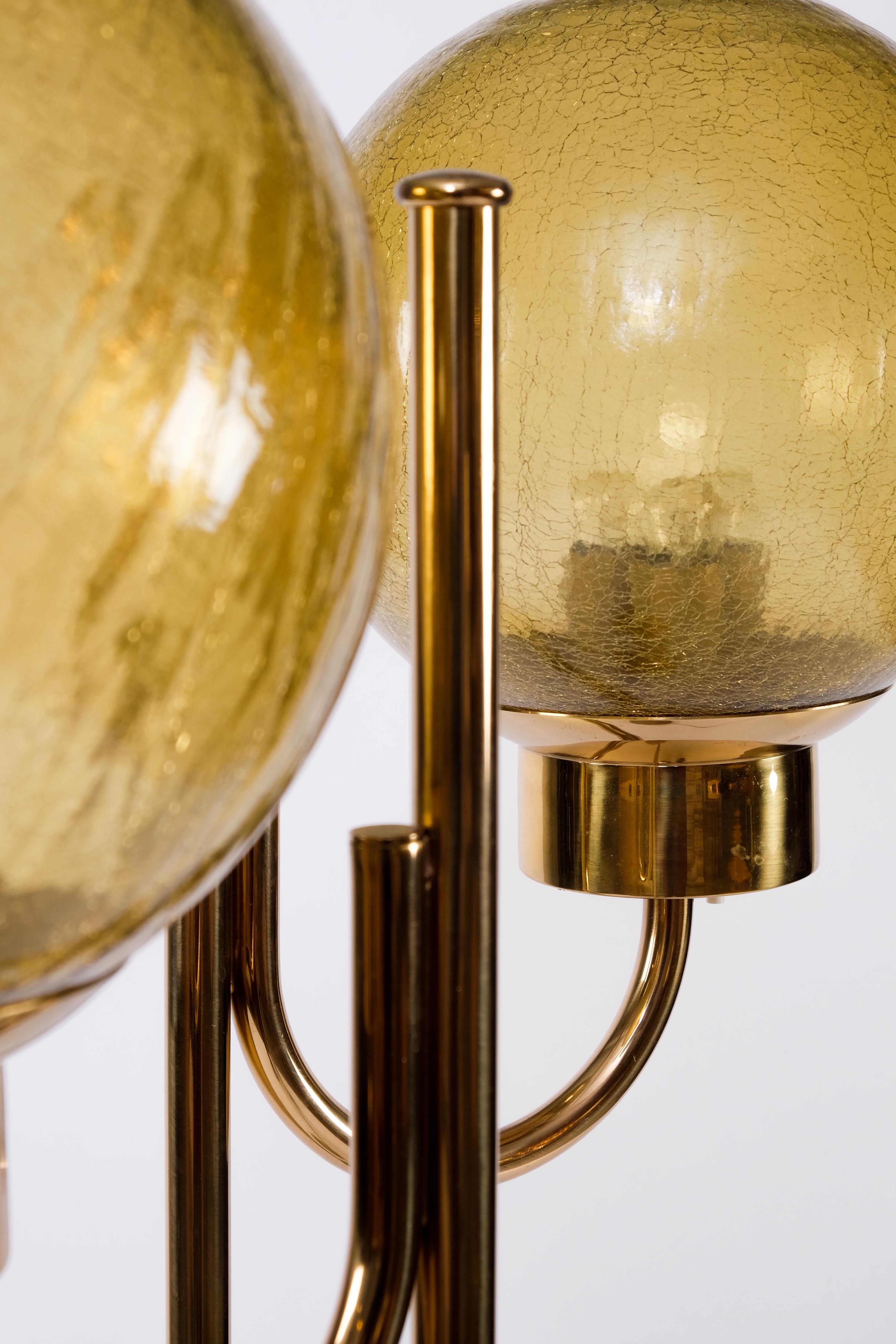 Pair of Brass Floor Lamps by Bergboms Model G-118, 1970s In Good Condition For Sale In Stockholm, SE