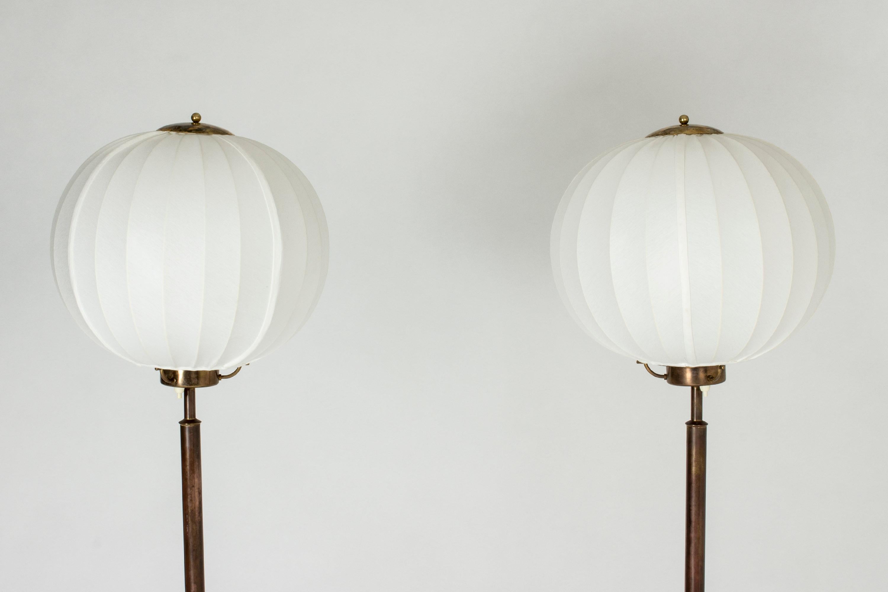 Pair of Brass Floor Lamps by Bertil Brisborg for Nordiska Kompaniet In Good Condition In Stockholm, SE