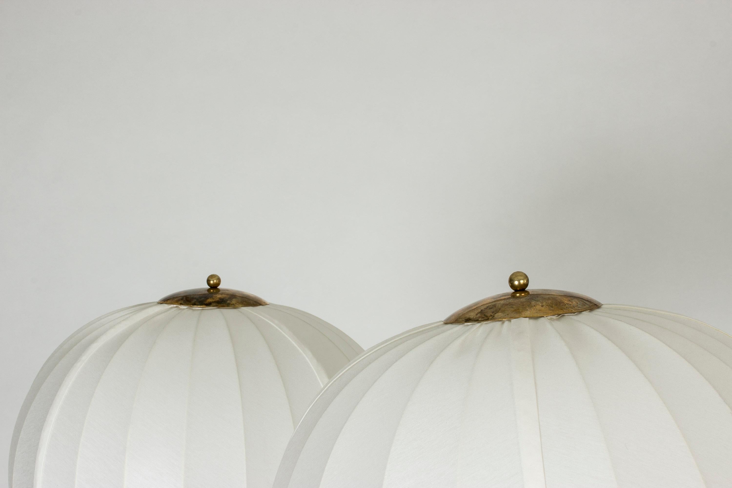 Mid-20th Century Pair of Brass Floor Lamps by Bertil Brisborg for Nordiska Kompaniet