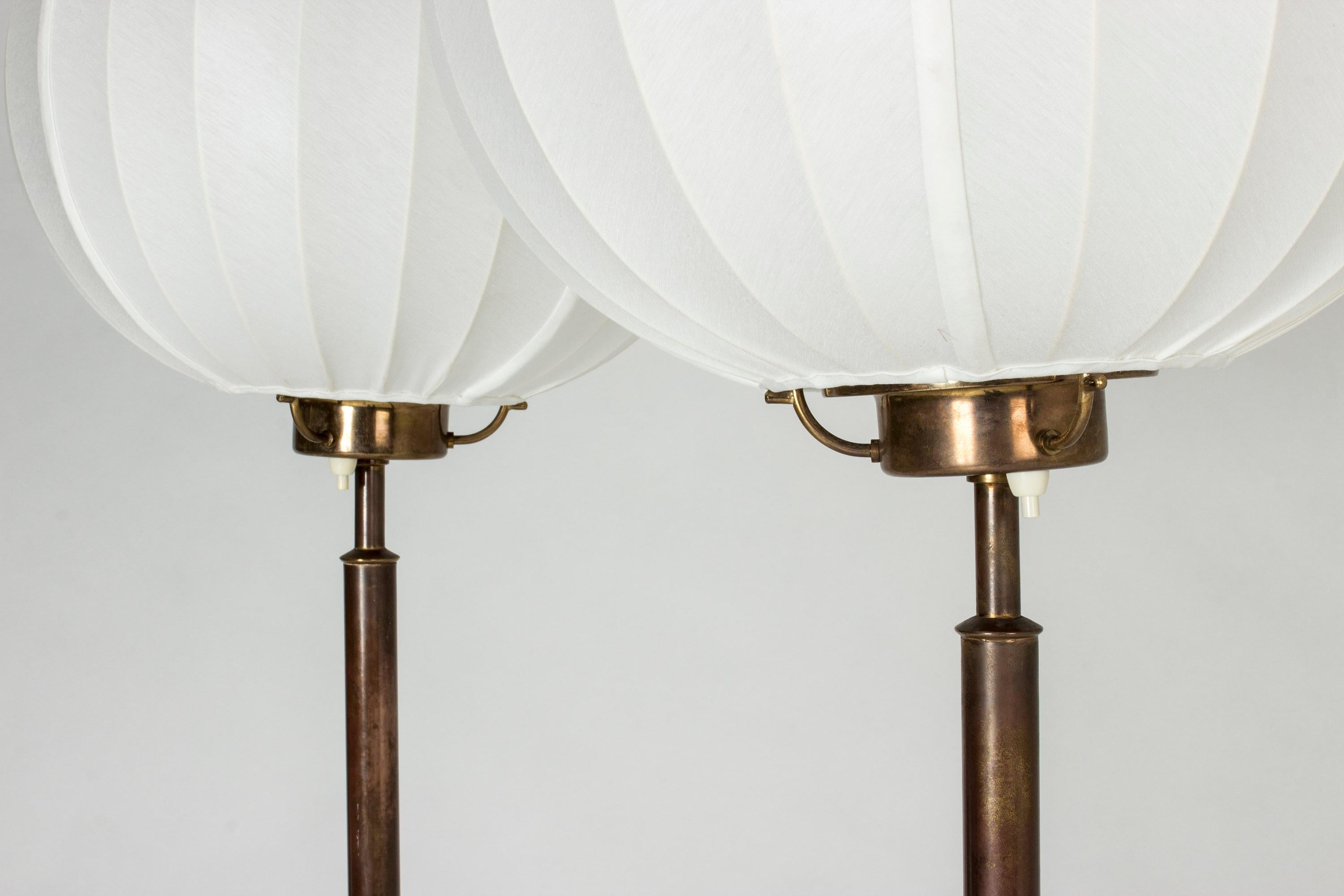 Pair of Brass Floor Lamps by Bertil Brisborg for Nordiska Kompaniet 1