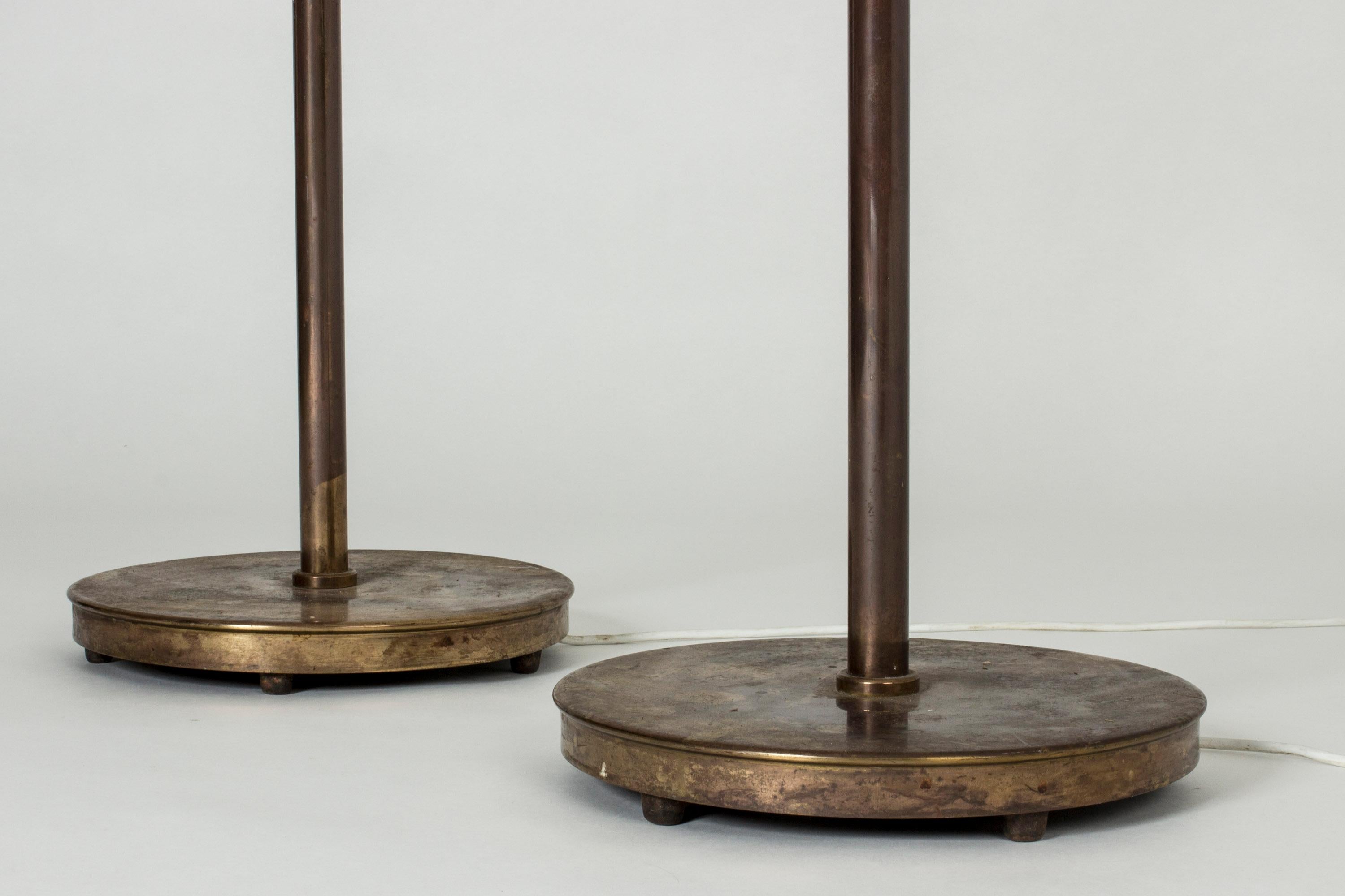 Pair of Brass Floor Lamps by Bertil Brisborg for Nordiska Kompaniet 3