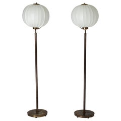Pair of Brass Floor Lamps by Bertil Brisborg for Nordiska Kompaniet