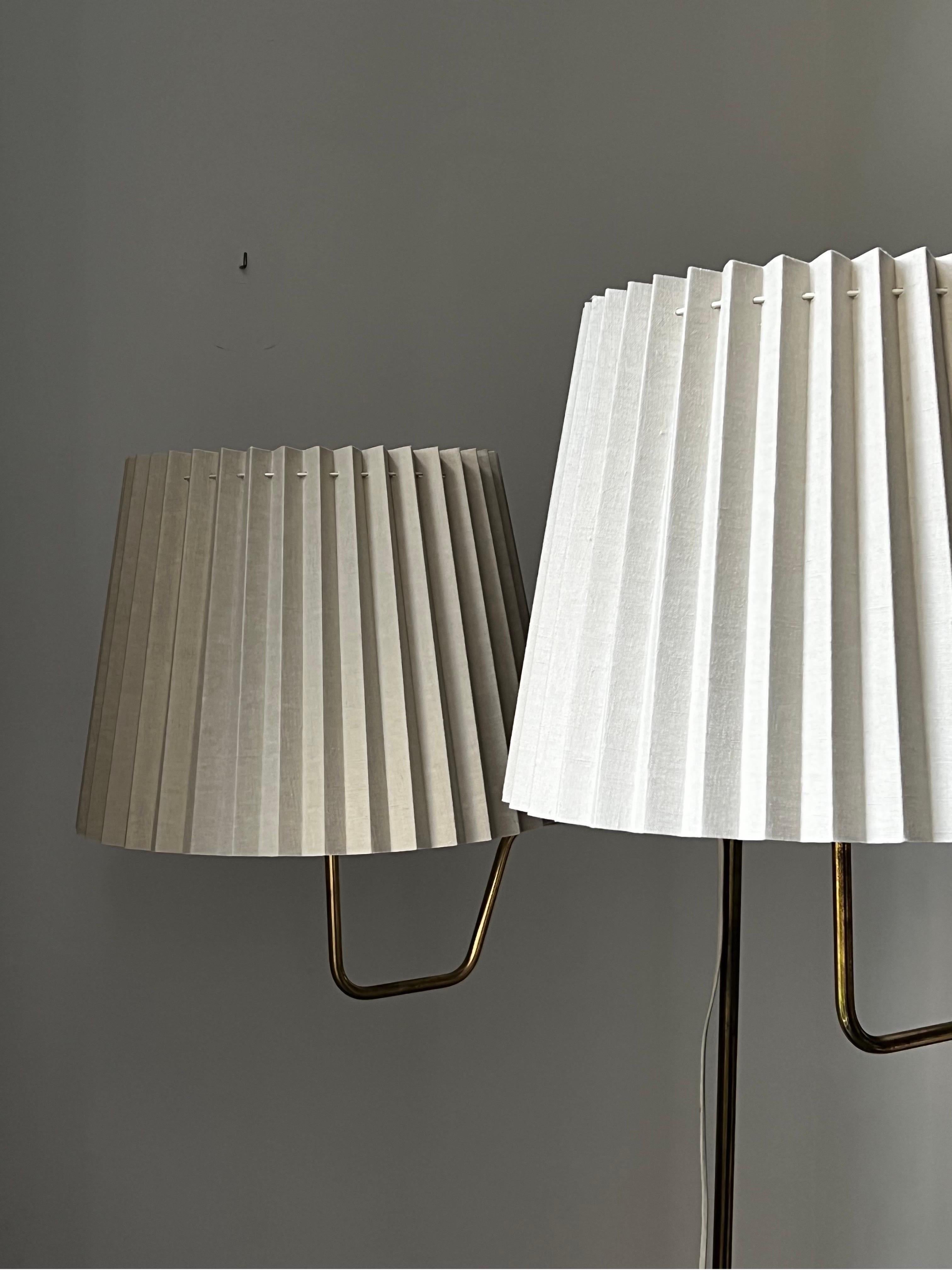 Pair of Brass Floor Lamps by Hans Agne Jakobsson, Sweden 6