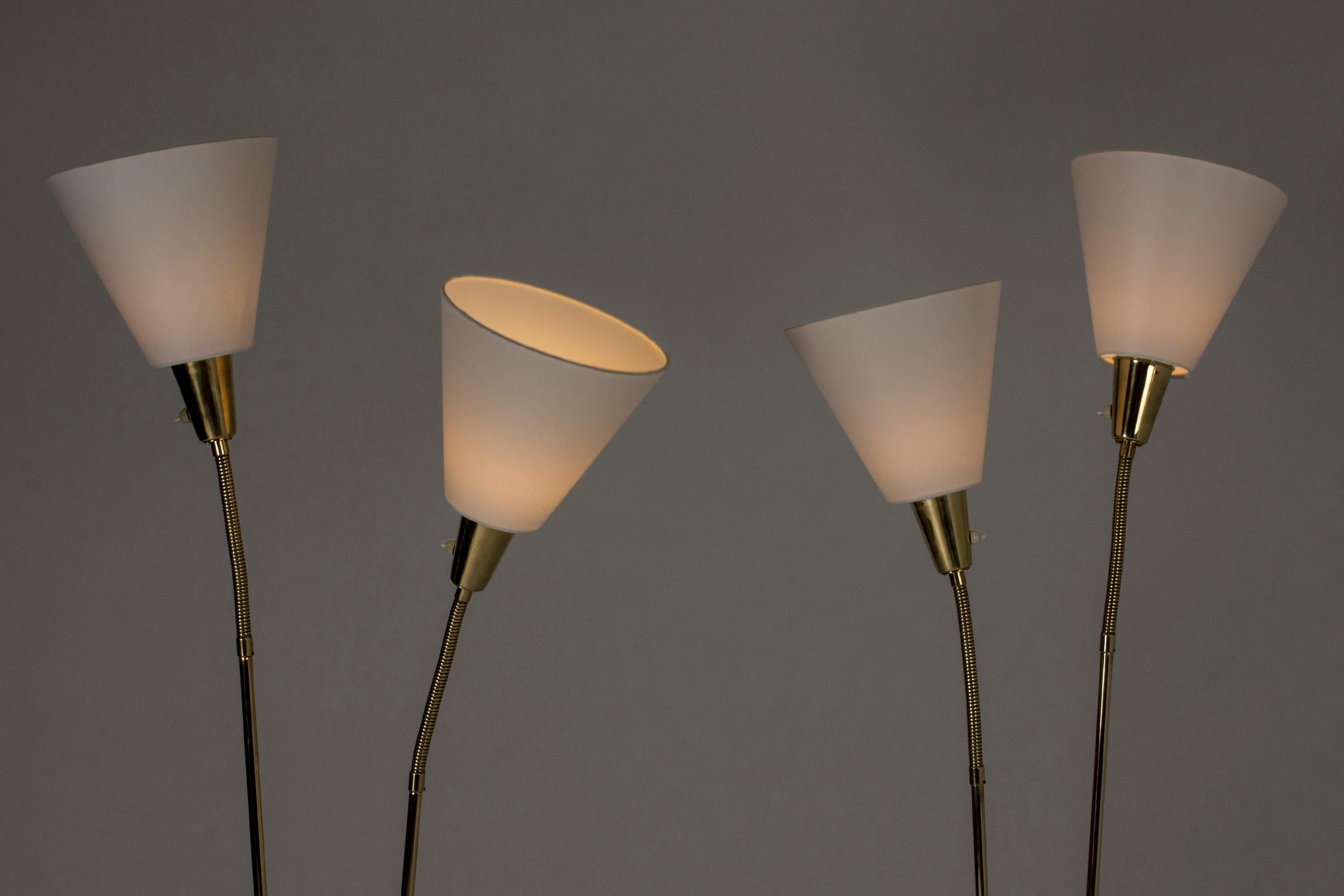 Pair of Brass Floor Lamps by Sonja Katzin 5