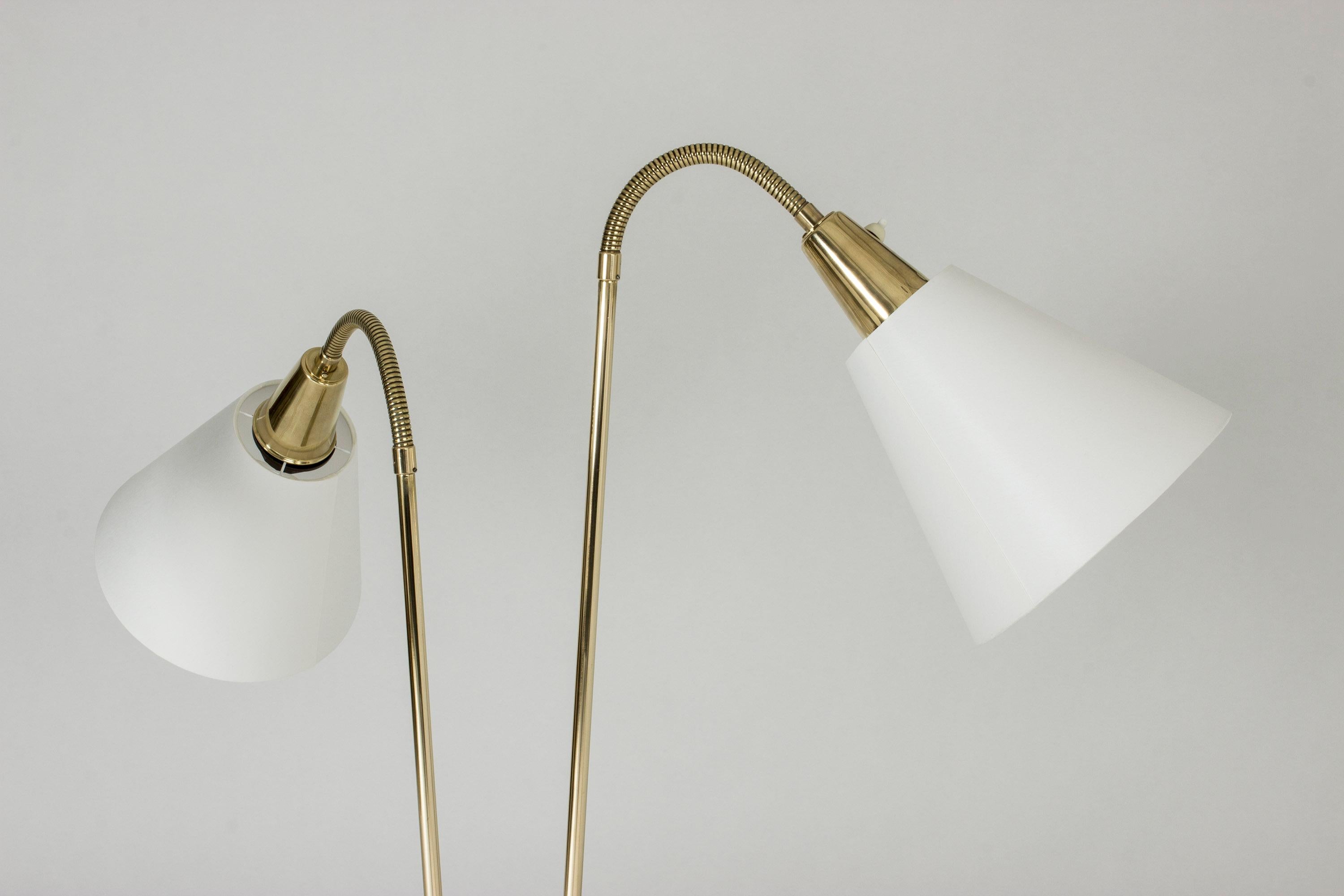 Pair of Brass Floor Lamps by Sonja Katzin In Good Condition In Stockholm, SE
