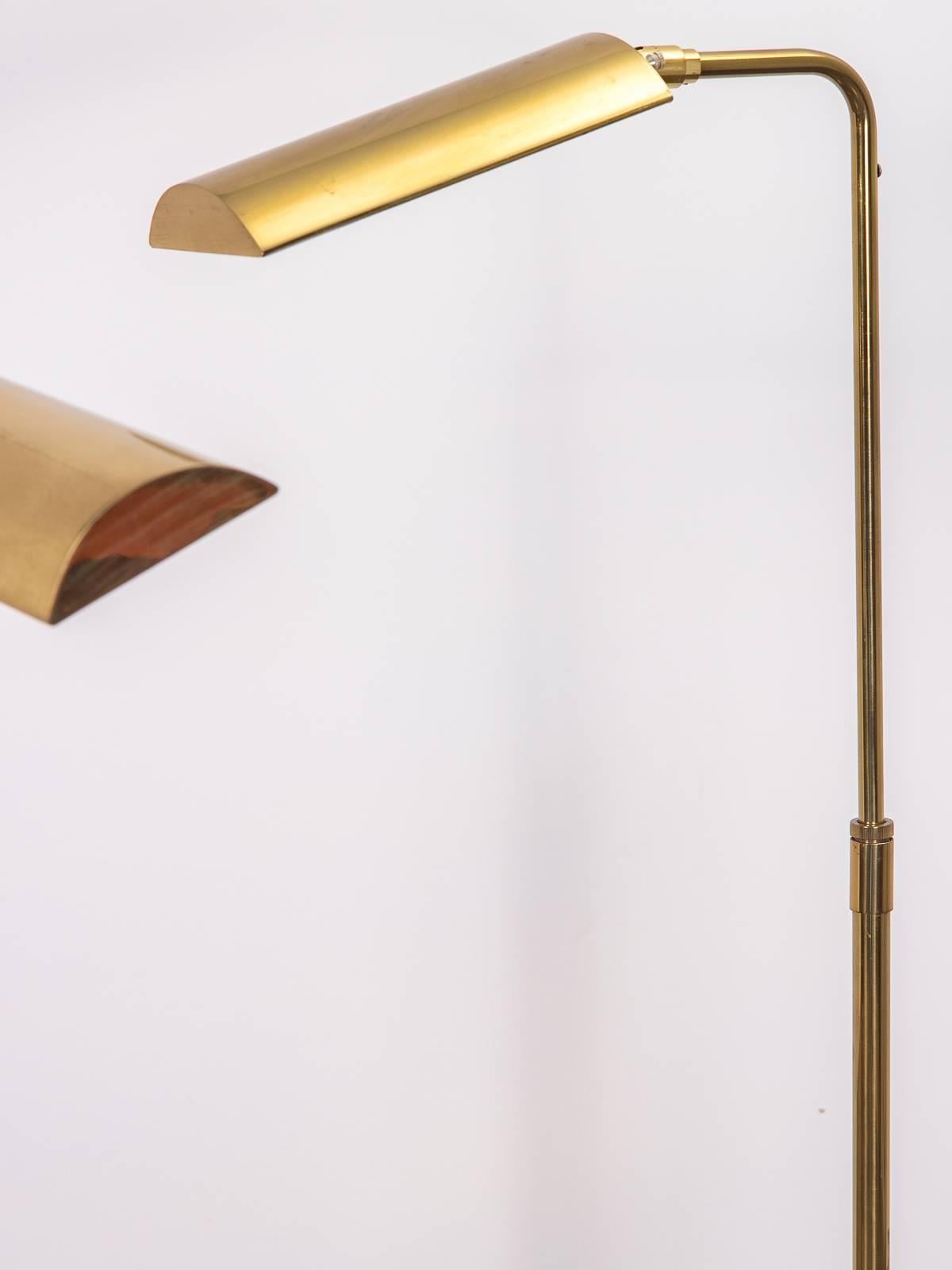 Pair of Brass Floor Lamps for Koch and Lowy 1
