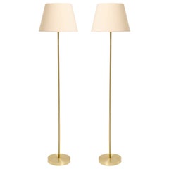Paire de lampadaires en laiton