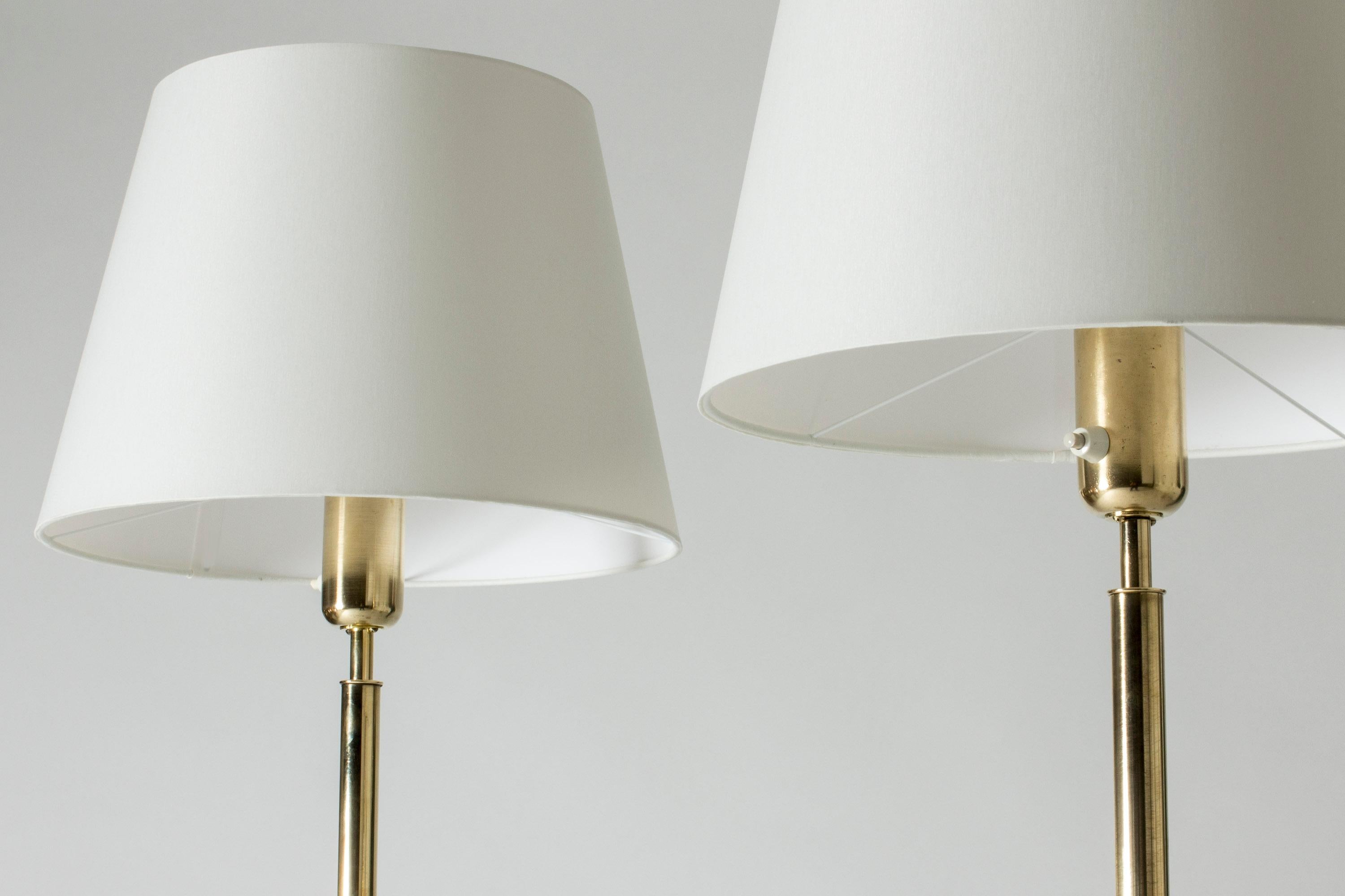 Pair of Brass Floor Lamps from ASEA, Sweden, 1950s 2