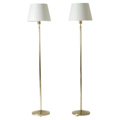Pair of Brass Floor Lamps from ASEA, Sweden, 1950s