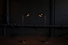 Pair of Brass Floor Lamps, Sweden, 1960s
