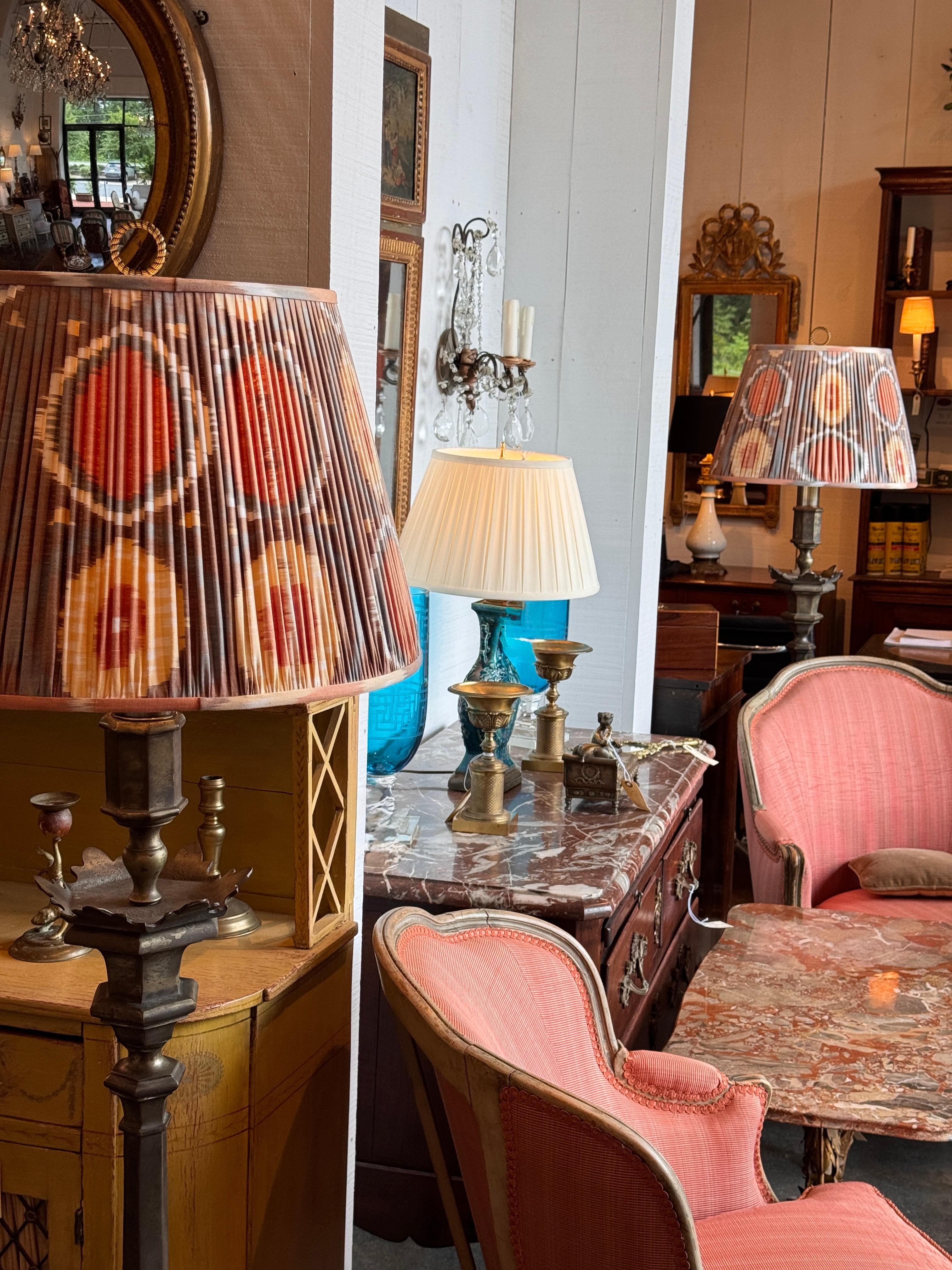 Pair of Brass Floor Lamps With Tripod Bases For Sale 5
