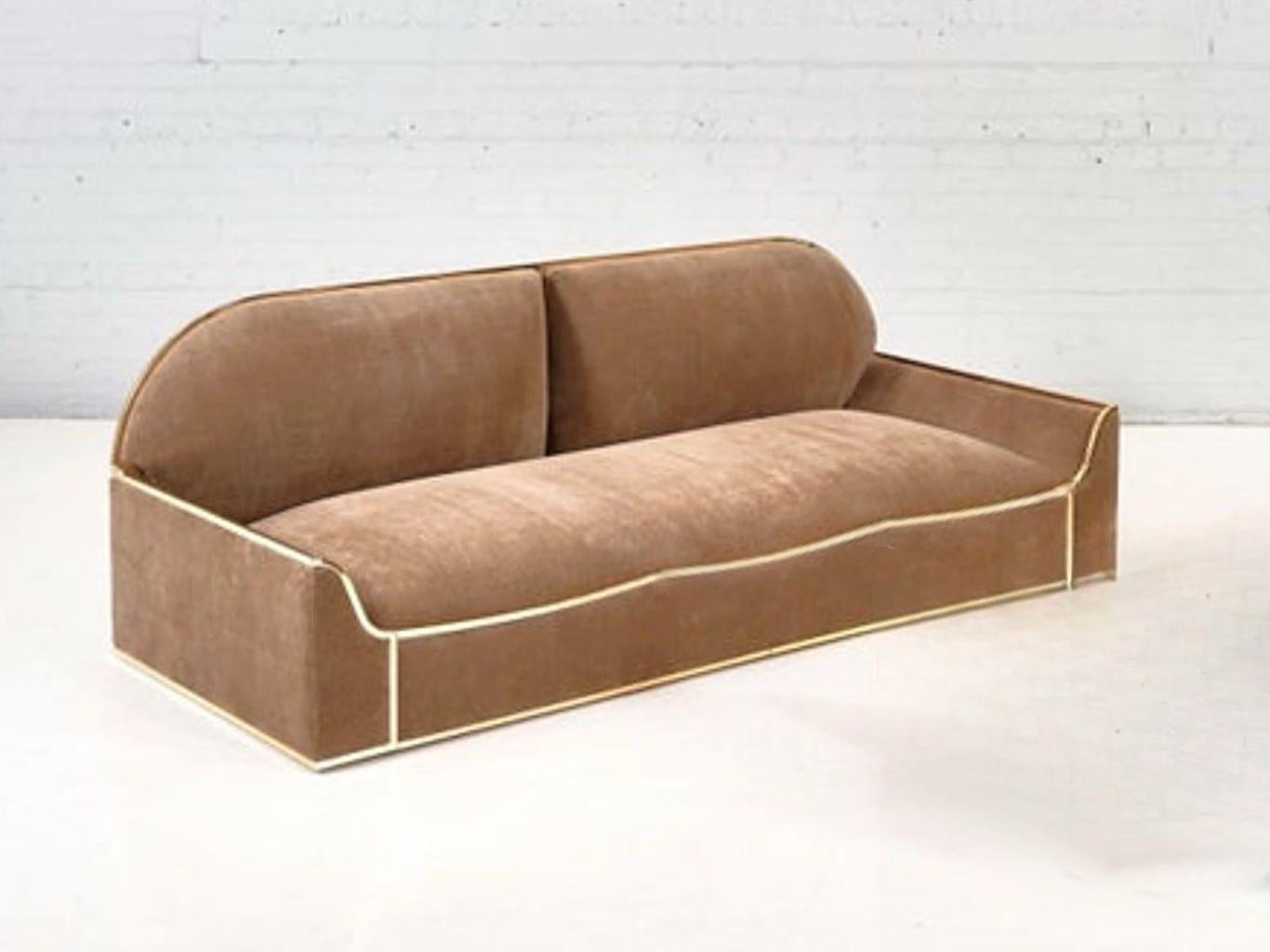 Mid-20th Century Pair of Brass Frame Sofa's, 1960 For Sale