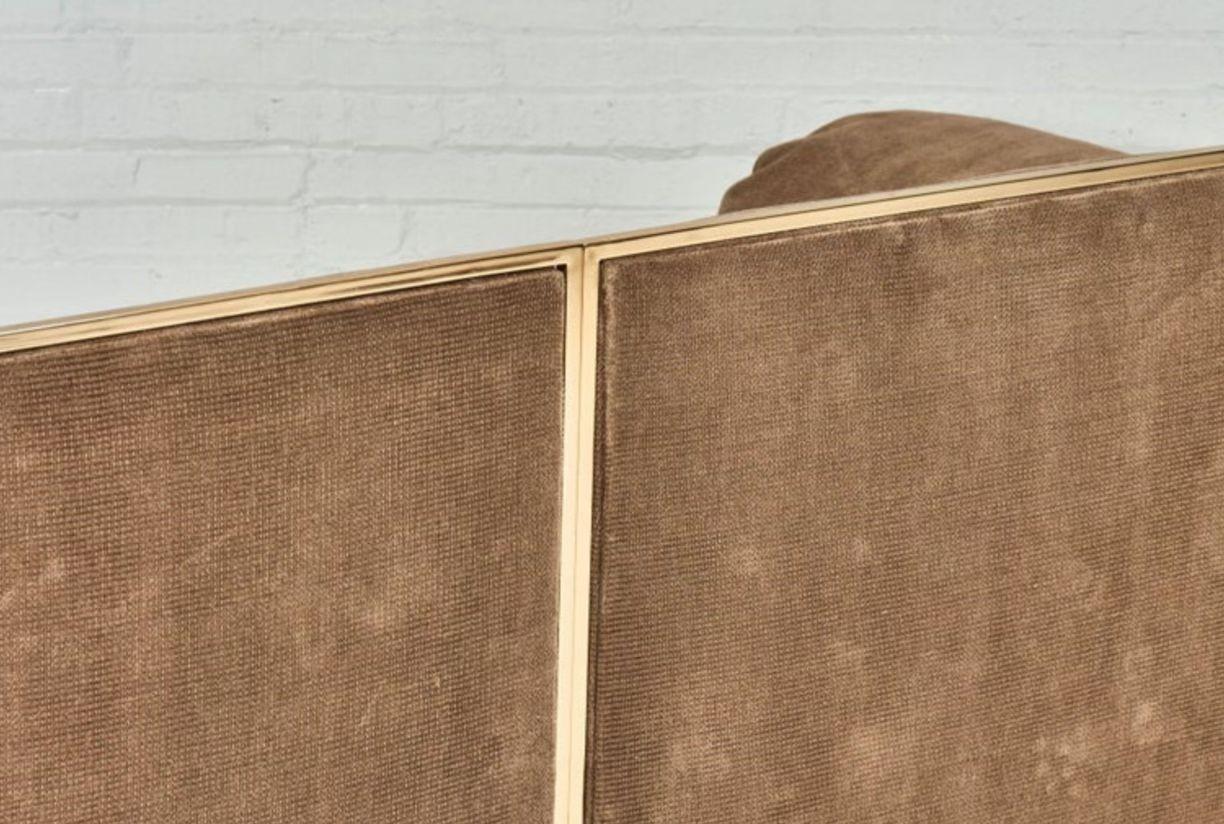 Pair of Brass Frame Sofa's, 1960 For Sale 2