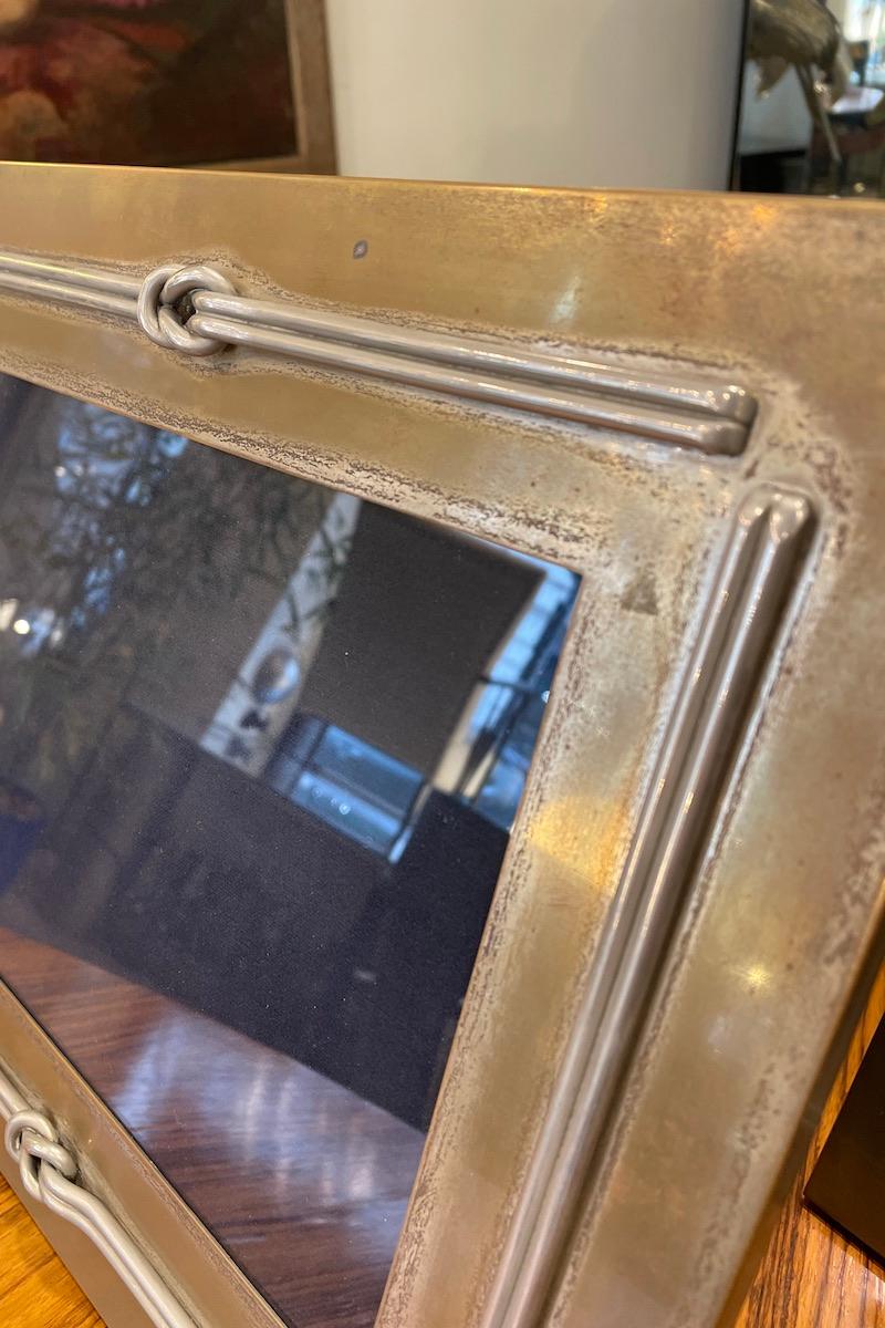 Pair of Brass Frames With Decoration For Sale 3