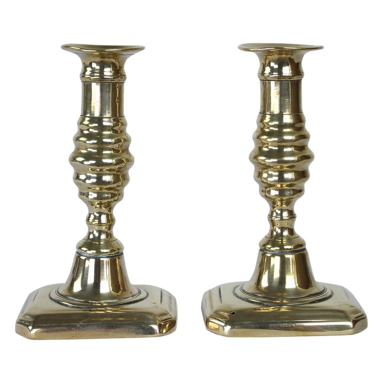 Pair of Brass Candlesticks For Sale at 1stDibs