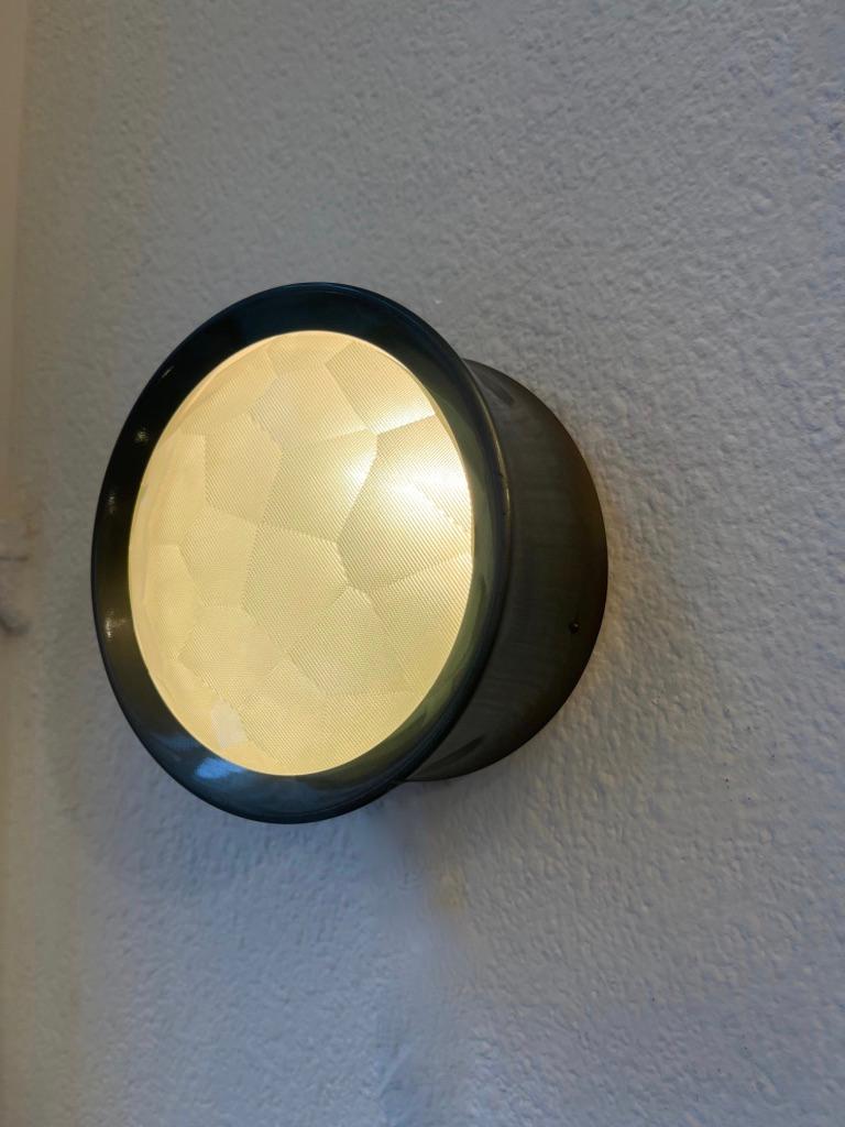 Paire de lampes encastrées en laiton et verre de Max Ingrand produit par Fontana Arte en vente 2