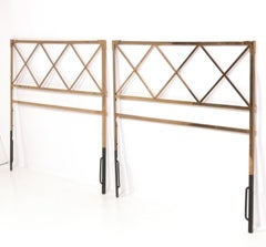 Pair of Brass Headboards - Two Twin Beds or One King Size