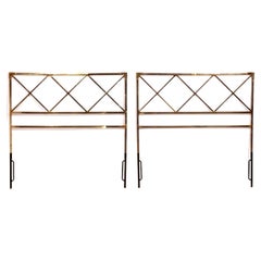 Used Pair of Brass Headboards - Two Twin Beds or One King Size