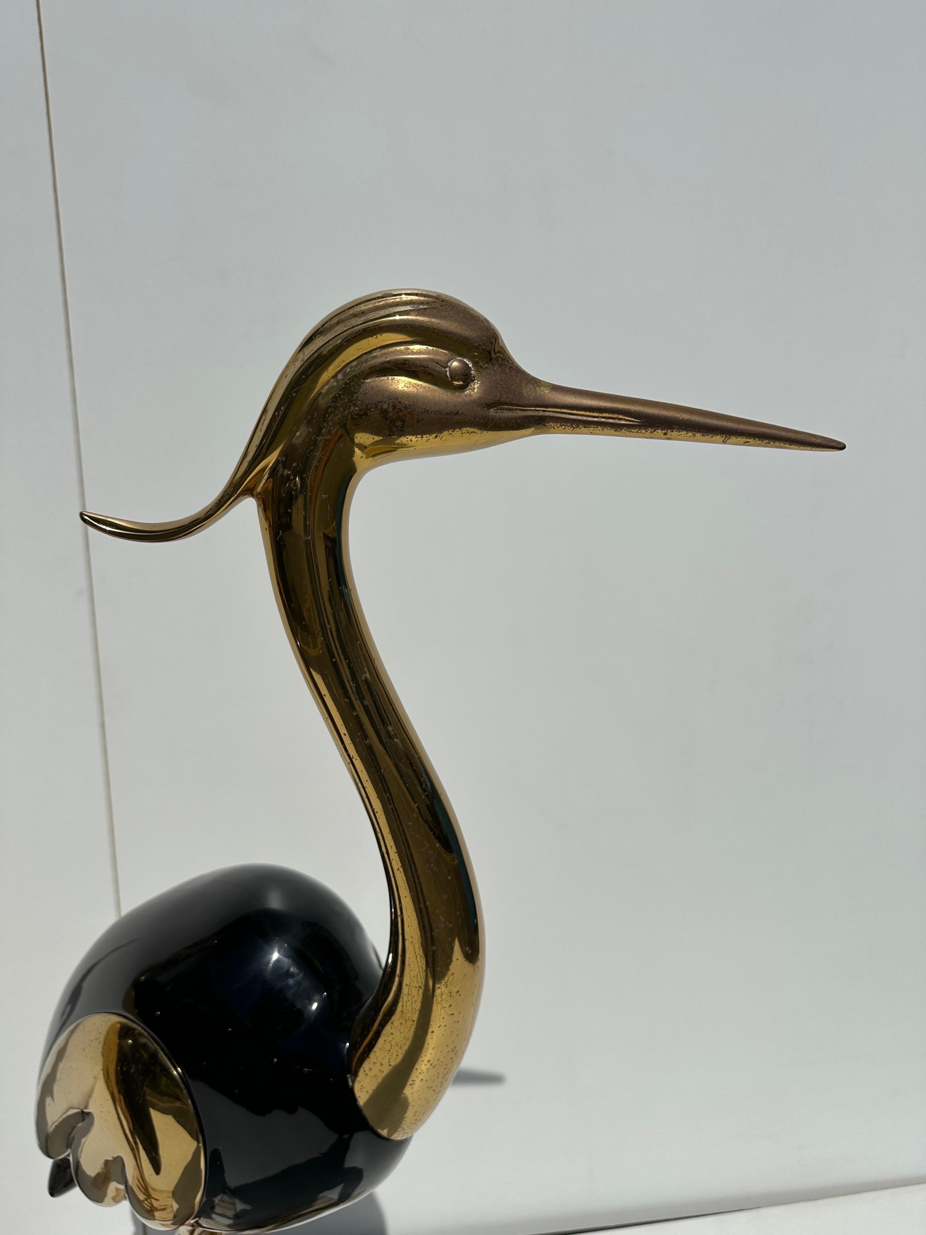 Pair of Brass Heron Sculptures  For Sale 5