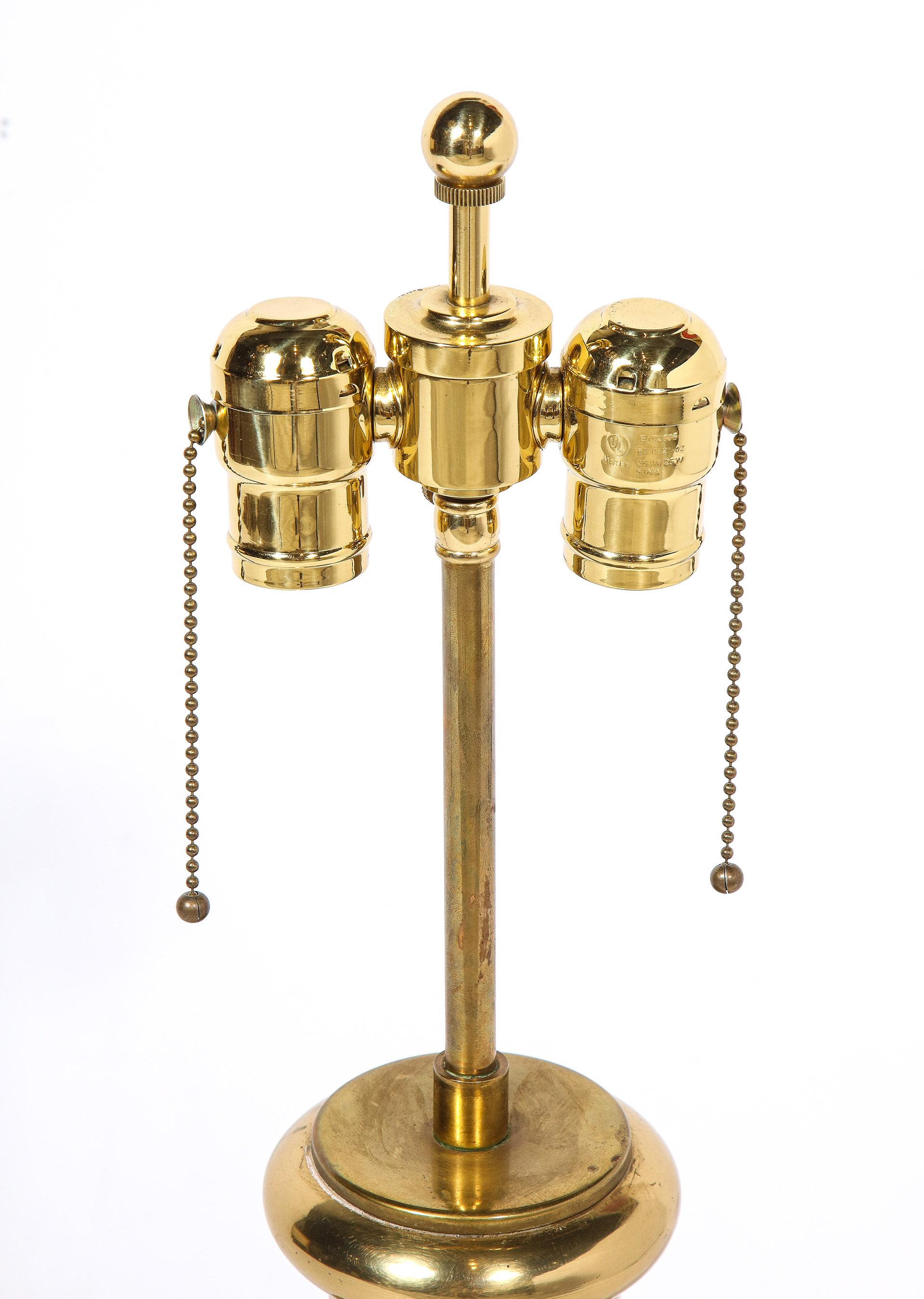 Pair of Brass & Horn Table Lamps 2