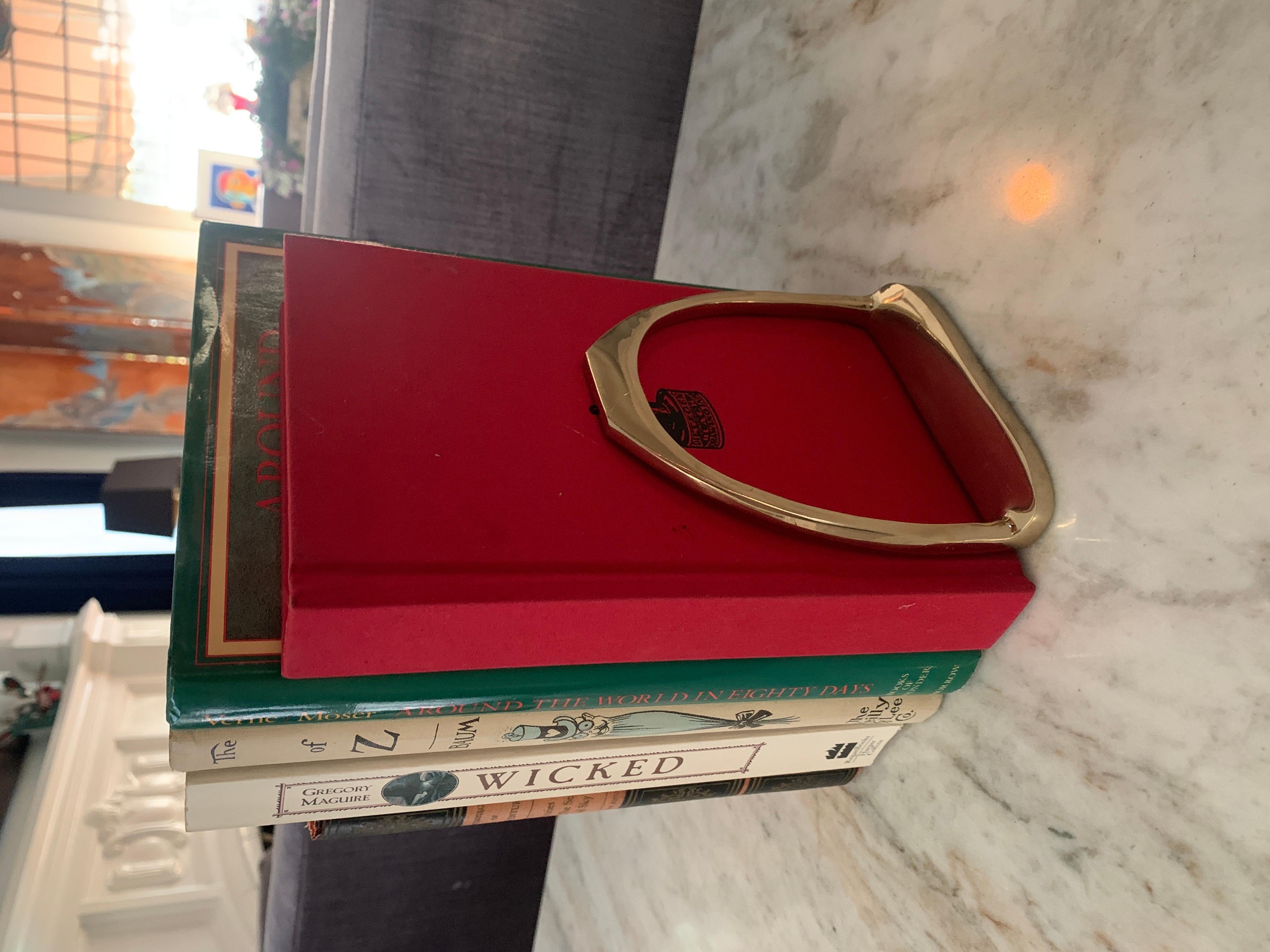 Pair of Brass Horse Bit Bookends in the Style of Gucci 2