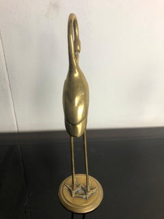 Pair of Brass Ibis Sculptures