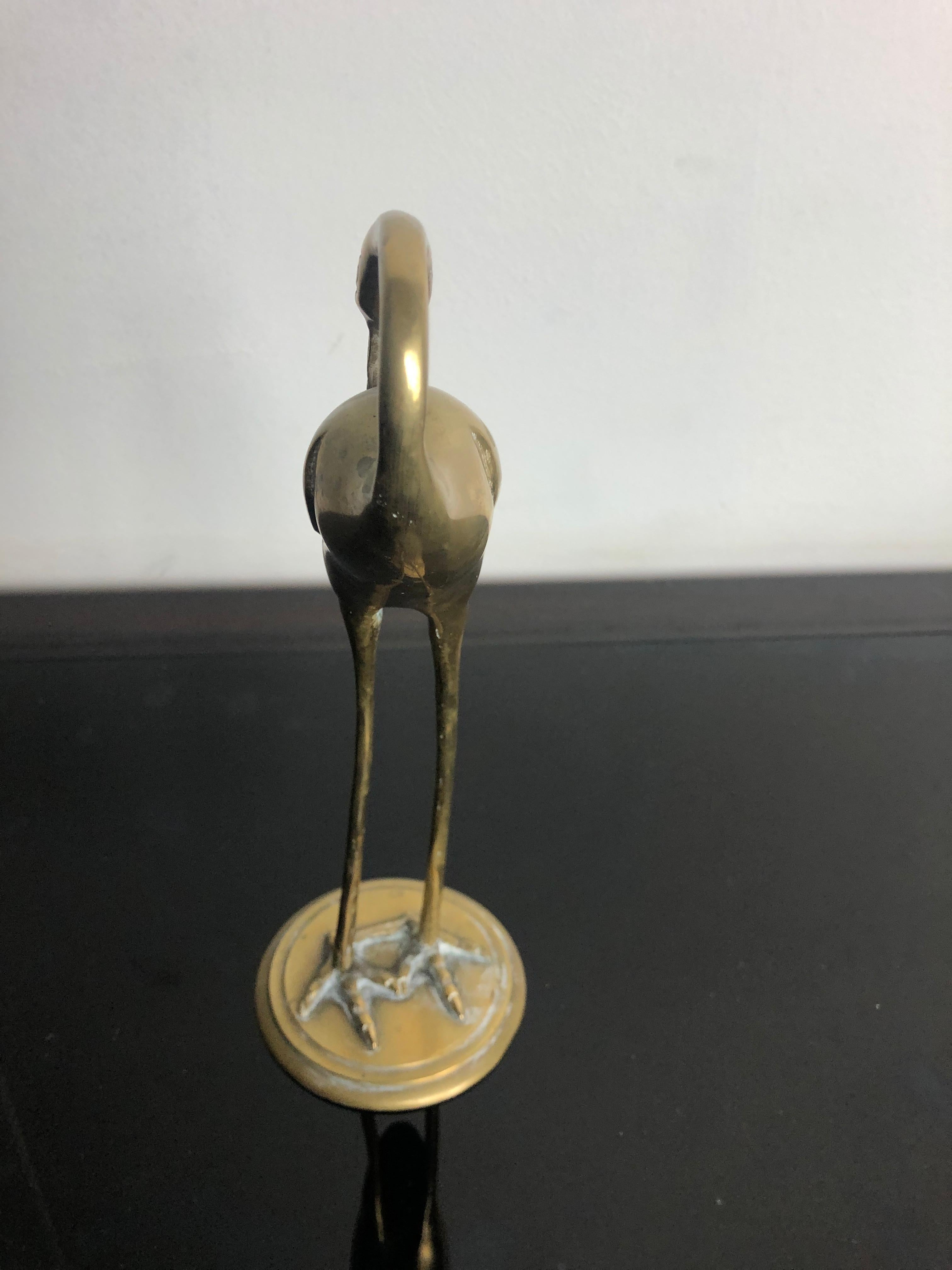 Pair of Brass Ibis Sculptures 1