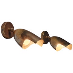 Pair of Brass Idman Sconces, Manner of Tynell, 1950s