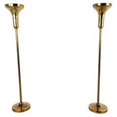 Pair of Brass Italian Floor Lamps, 1970s