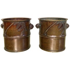 Pair of Brass Japanese Braziers 'Incense Burners'