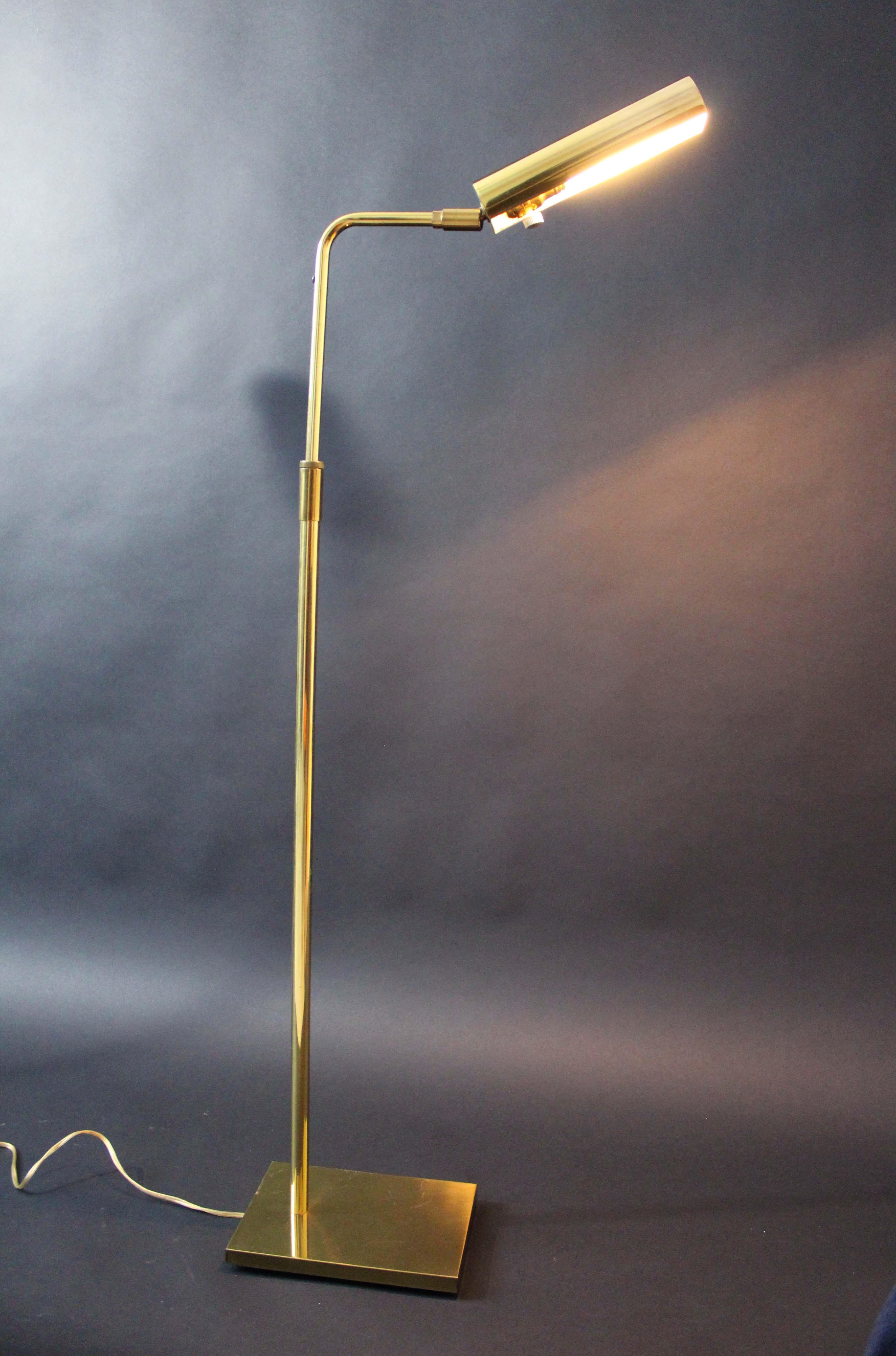 Pair of Brass Koch & Lowy Floor Lamps Mid-Century Modern 6