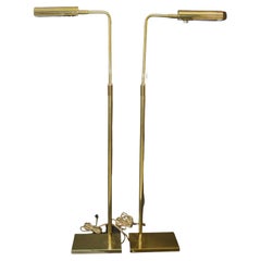 Pair of Brass Koch & Lowy Floor Lamps Mid-Century Modern