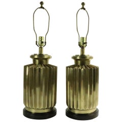 Pair of Brass Lamps by Frederick Cooper