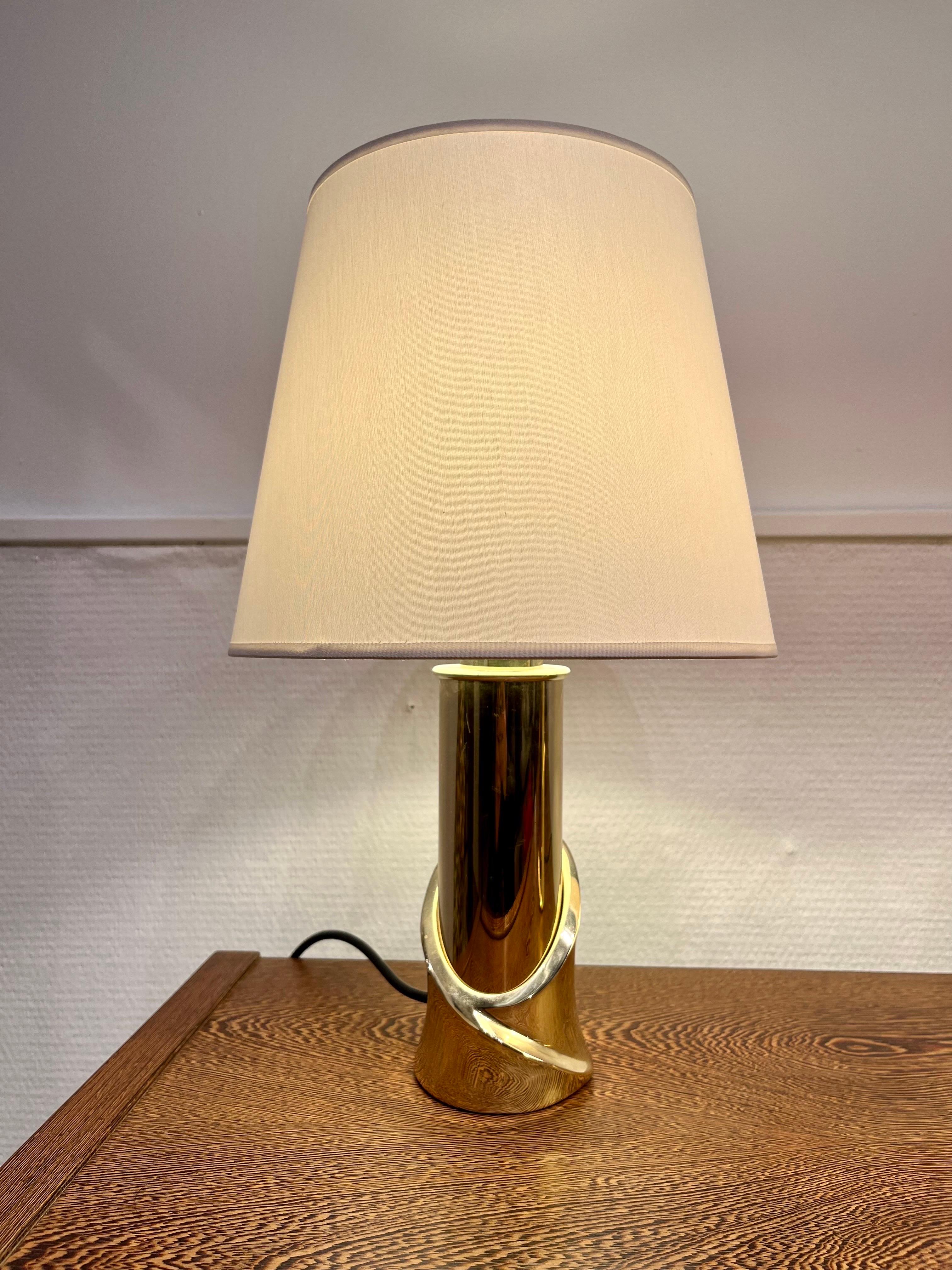 Pair of Brass Lamps by Luciano Frigerio, 1970s, Italy For Sale 5