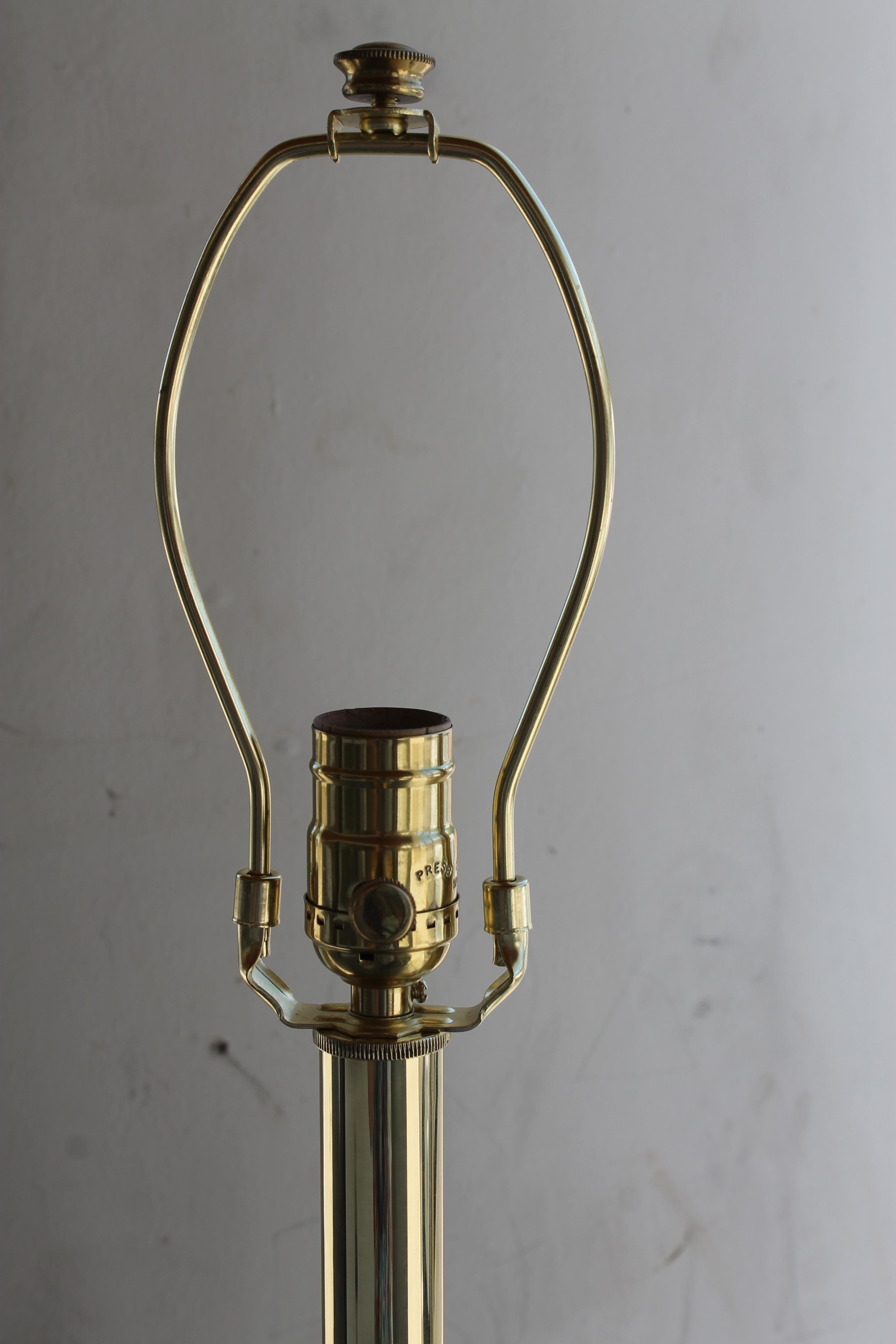 Mid-Century Modern Pair of Brass Lamps by the Stiffel Lamp Company