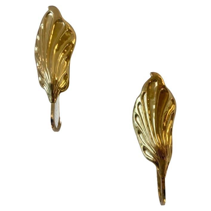 Pair of Brass Leaf Wall Lamp by Carlo Giorgi for Bottega Gadda, Italy ca. 1970s